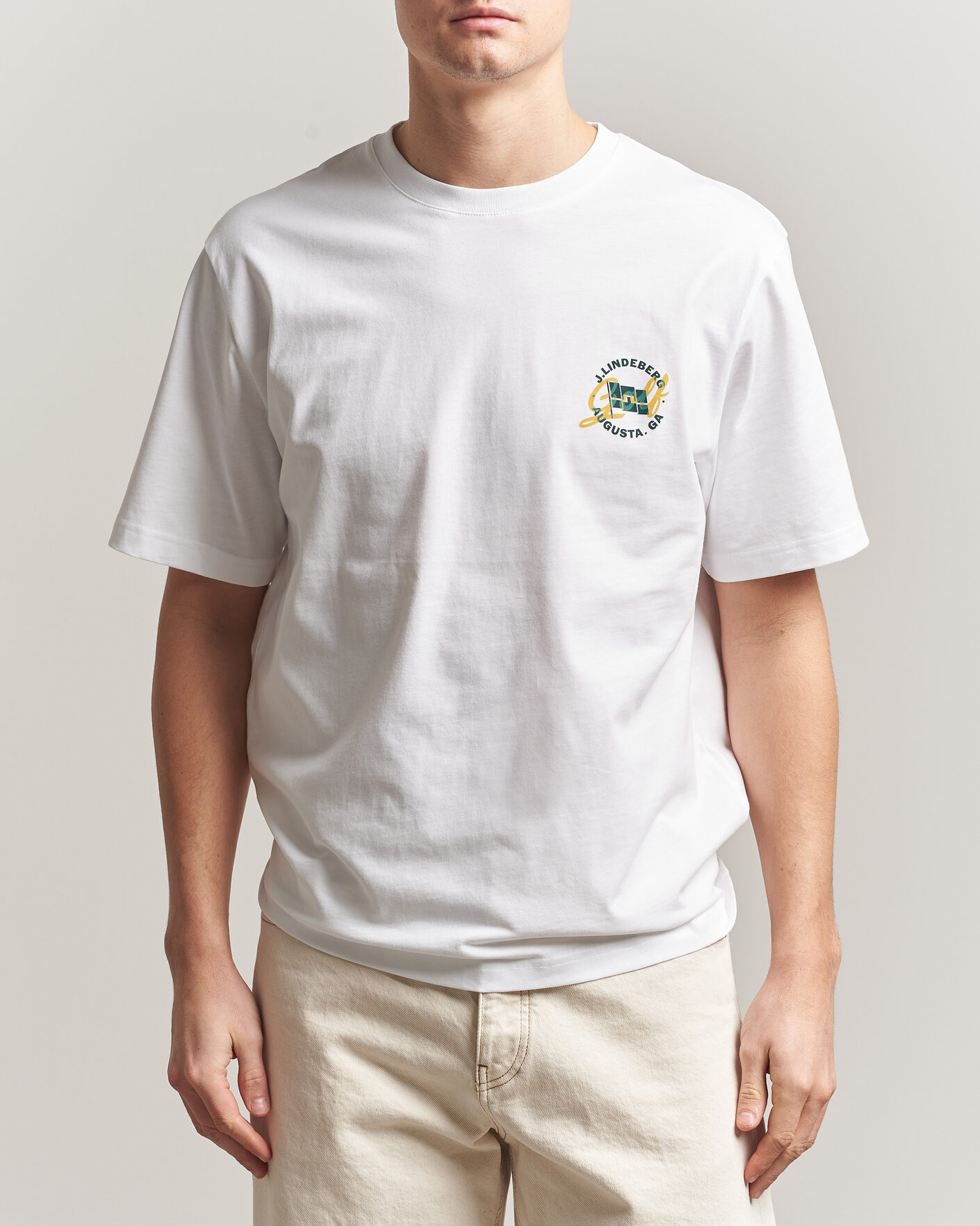 Herr | T-Shirts | J.Lindeberg | Parcie Tour T-Shirt White