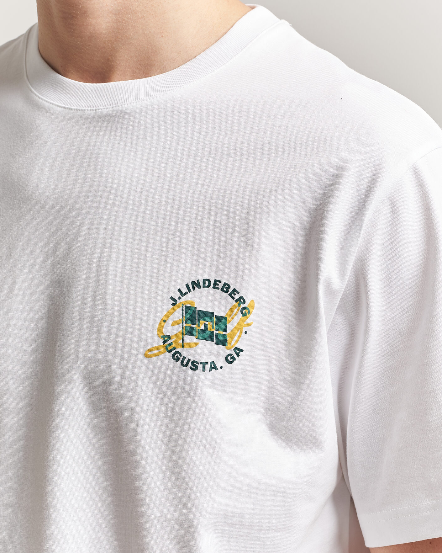 Herr | T-Shirts | J.Lindeberg | Parcie Tour T-Shirt White