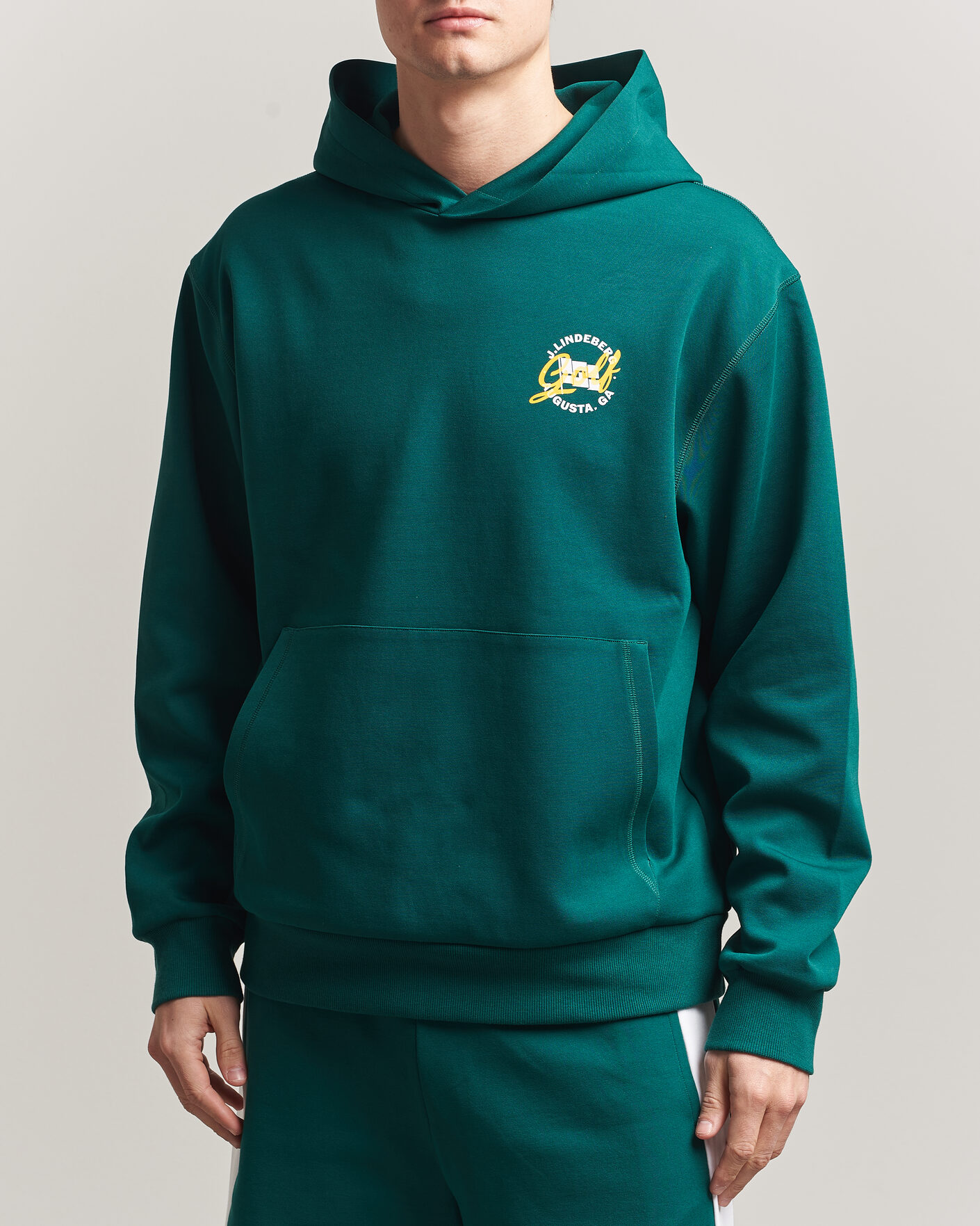 Herr | Tröjor | J.Lindeberg | Club Masters Tour Hoodie Forest Biome