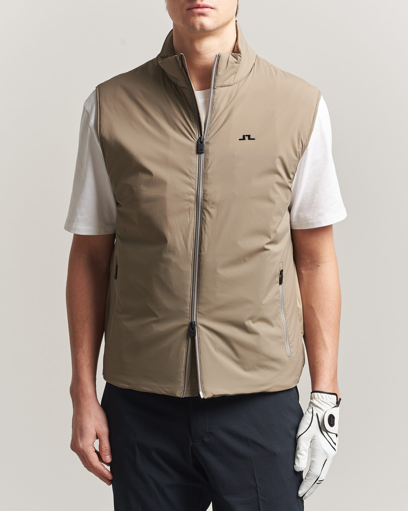 Herr | Västar | J.Lindeberg | Timor Hybrid Vest Brindle