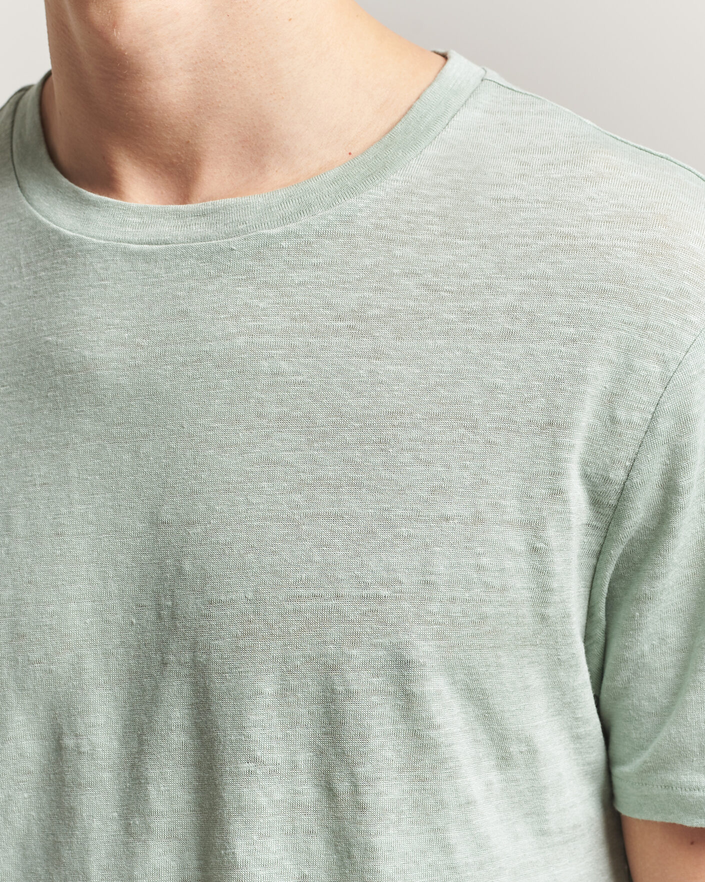Herr | T-Shirts | J.Lindeberg | Coma Linen T-Shirt Jadeite