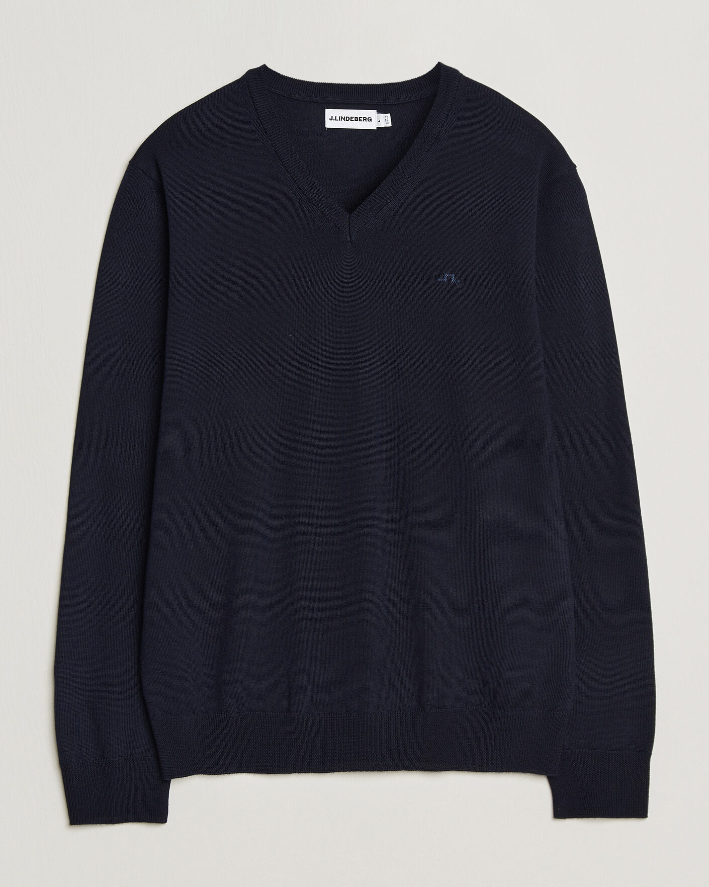 Herr | Tröjor | J.Lindeberg | Lymann Merino V-Neck Pullover JL Navy