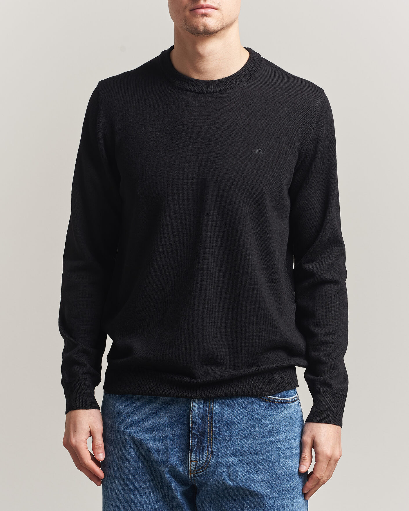 Herr | Tröjor | J.Lindeberg | Keane Merino Crew Neck Pullover Black