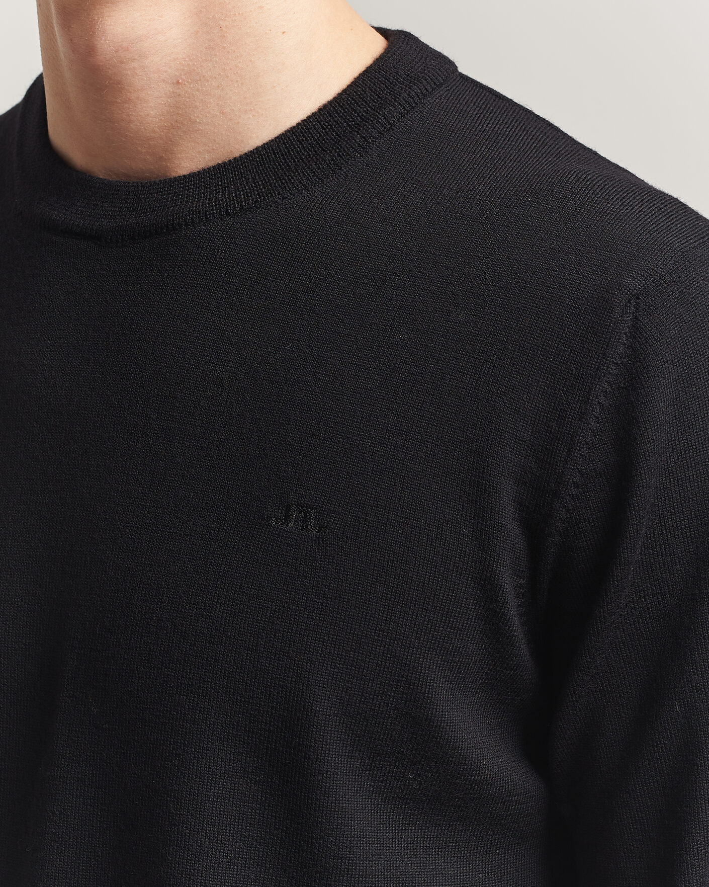 Herr | Tröjor | J.Lindeberg | Keane Merino Crew Neck Pullover Black