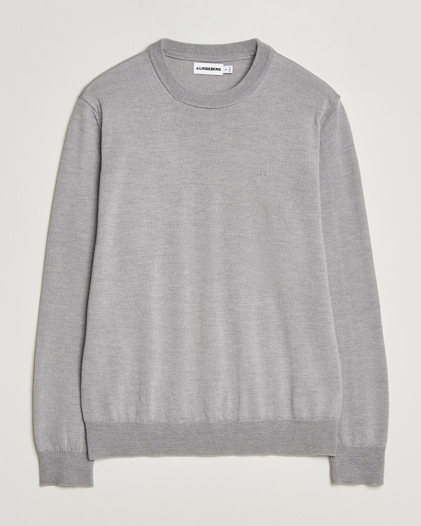 Herr | Tröjor | J.Lindeberg | Keane Merino Crew Neck Pullover Light Grey Melange