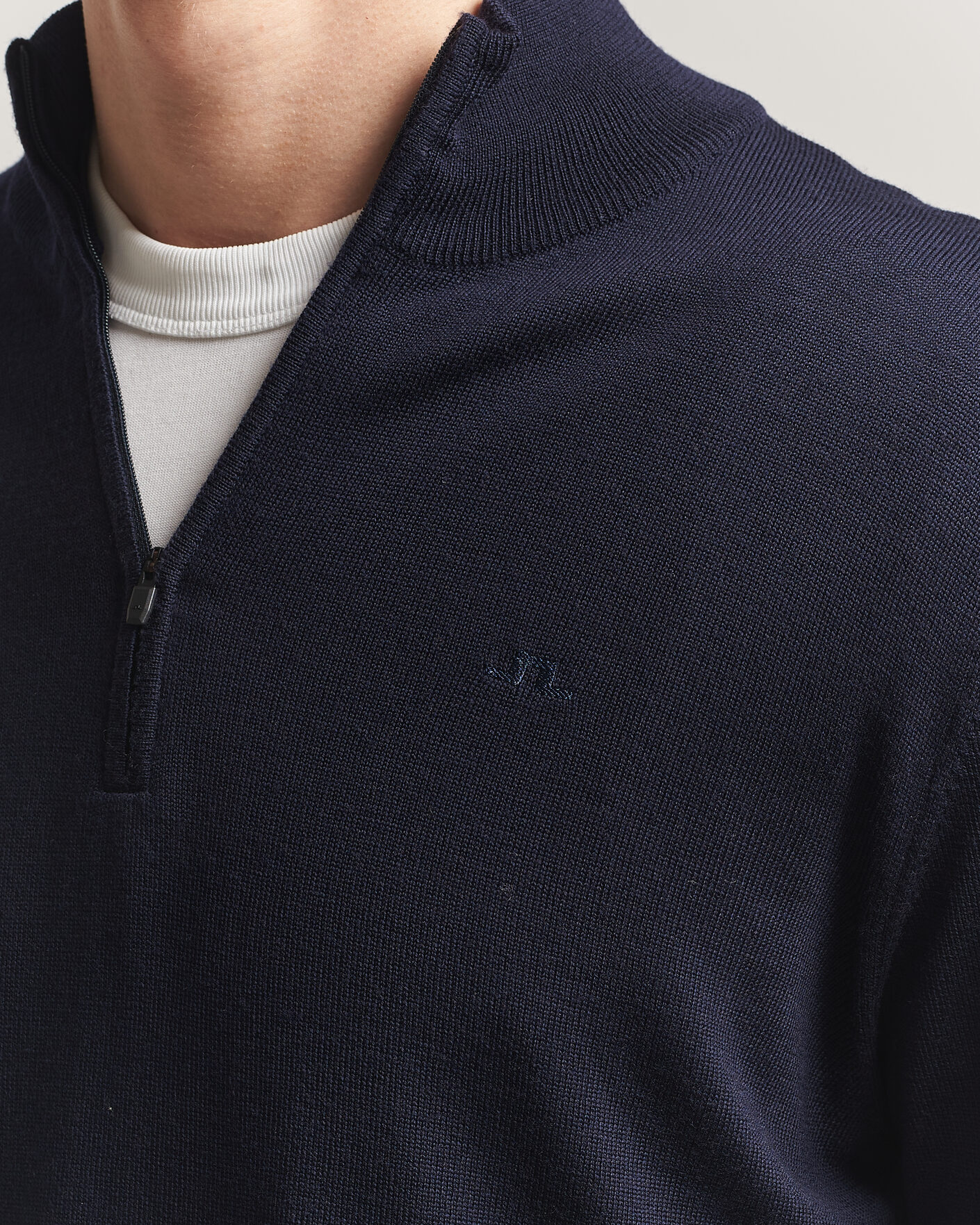 Herr | Tröjor | J.Lindeberg | Kiyan Merino Half Zip JL Navy