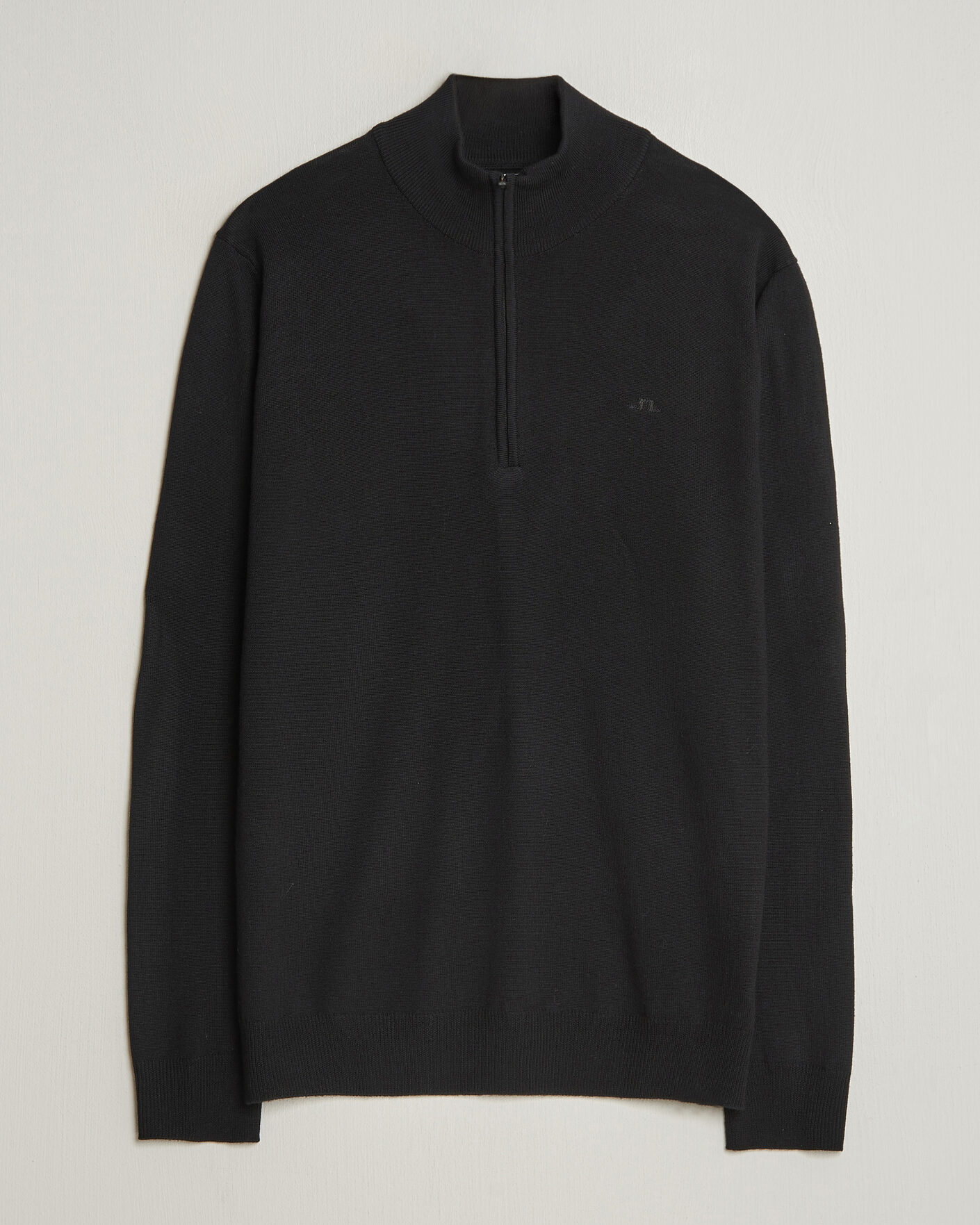 Herr | Tröjor | J.Lindeberg | Kiyan Merino Half Zip Black