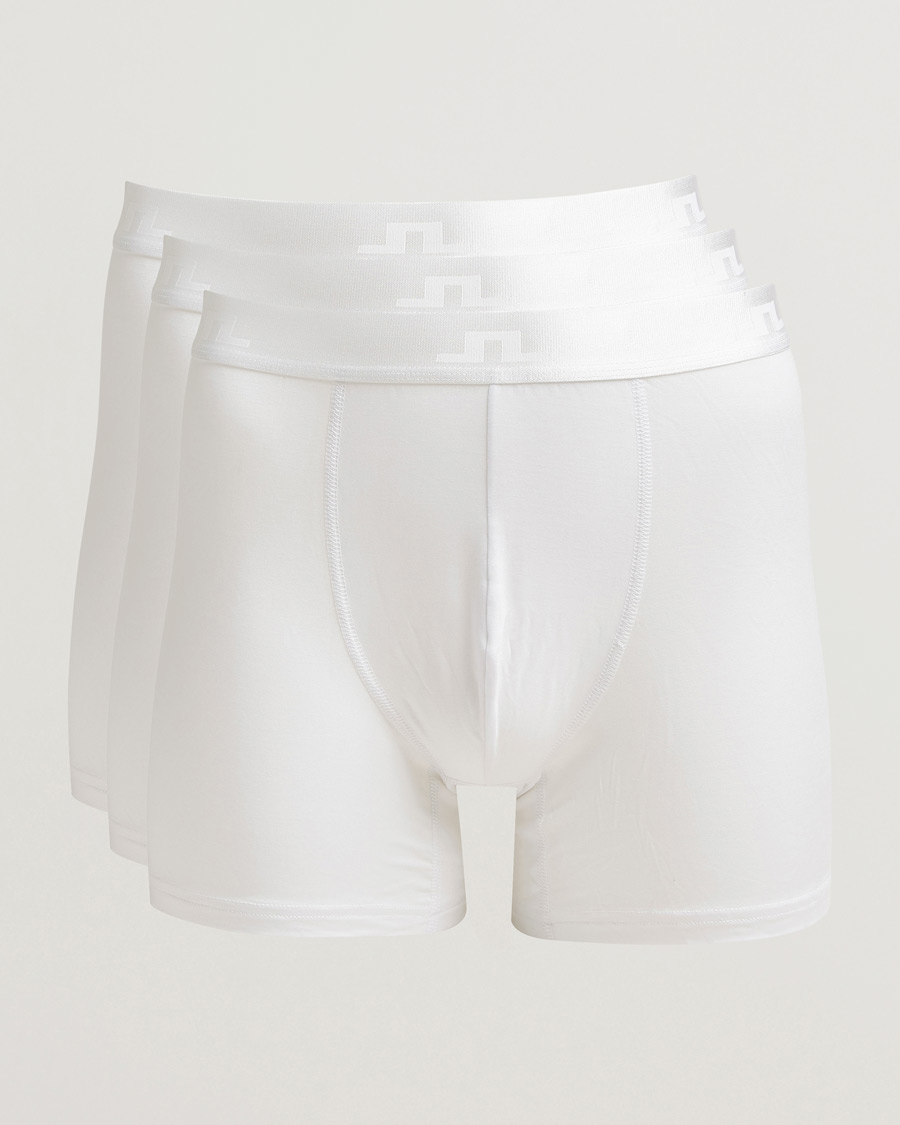 Herr | Underkläder | J.Lindeberg | 3-Pack Bridge Lyocell Boxer White