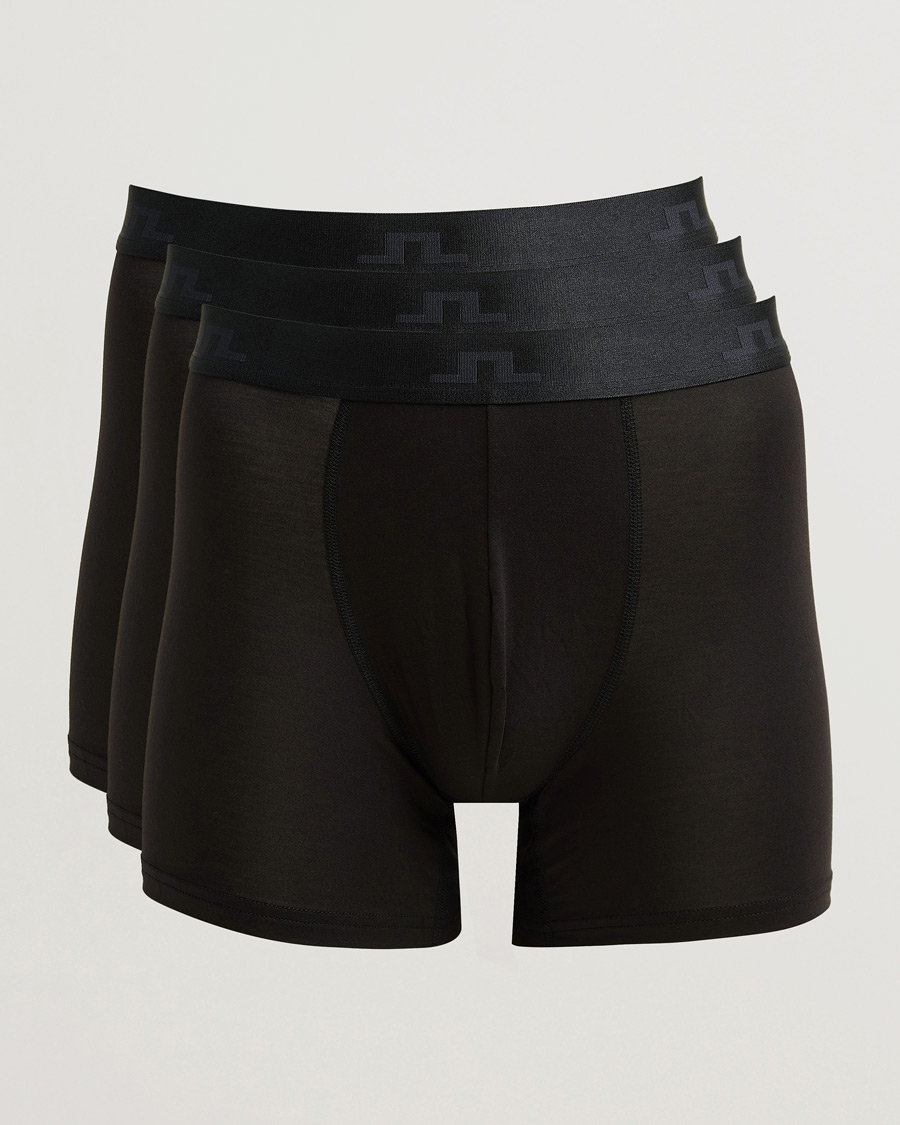 Herr | Underkläder | J.Lindeberg | 3-Pack Bridge Lyocell Boxer Black