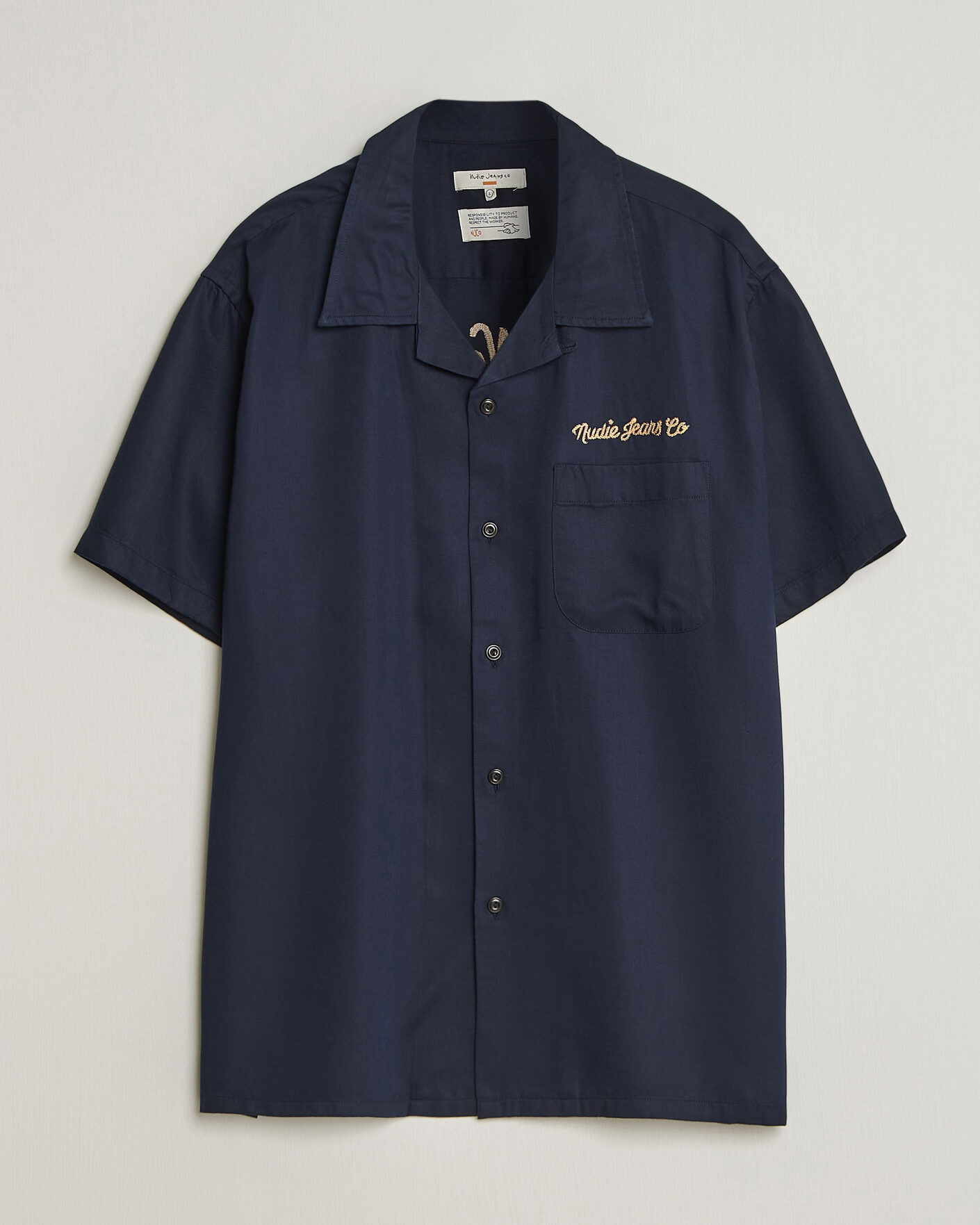 Herr | Skjortor | Nudie Jeans | Arthur Bowling Shirt Navy