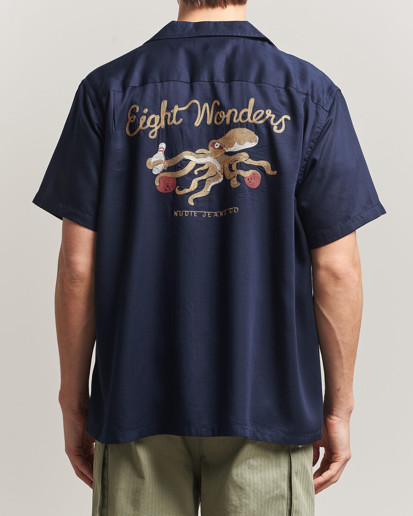 Herr | Skjortor | Nudie Jeans | Arthur Bowling Shirt Navy