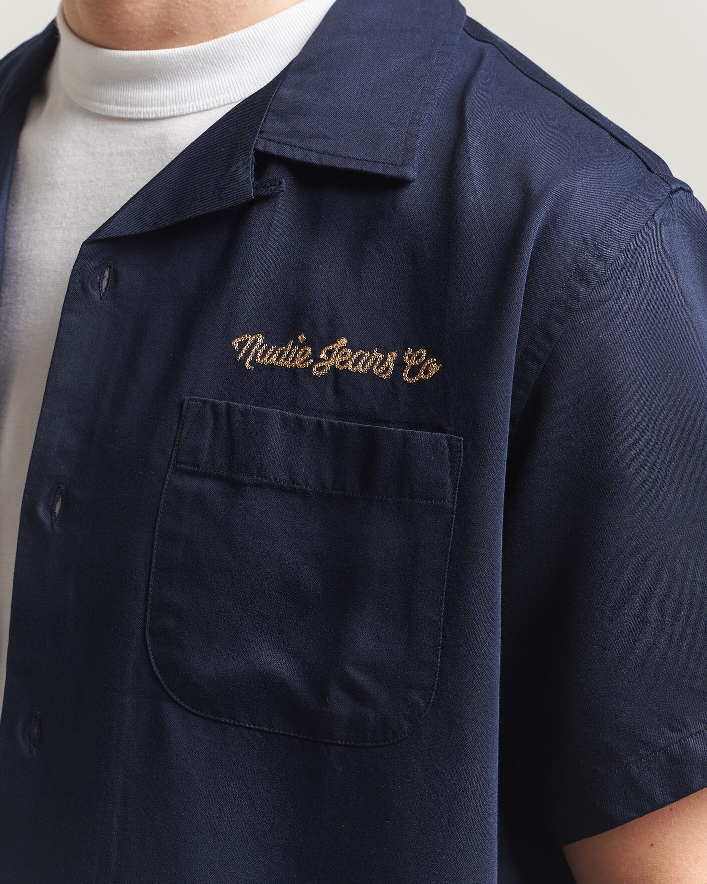 Herr | Skjortor | Nudie Jeans | Arthur Bowling Shirt Navy