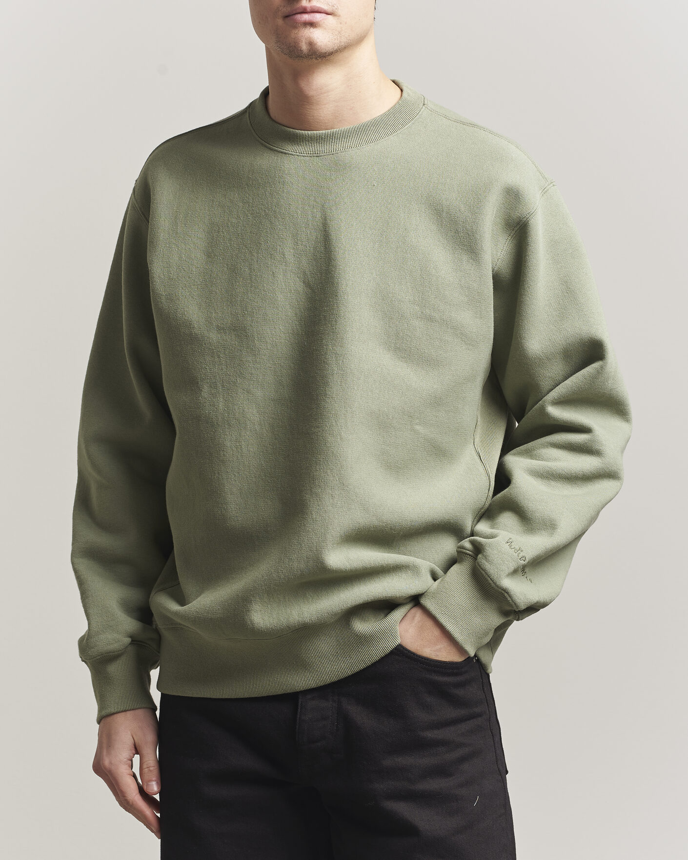 Herr | Tröjor | Nudie Jeans | Hasse Crew Neck Sweatshirt Green
