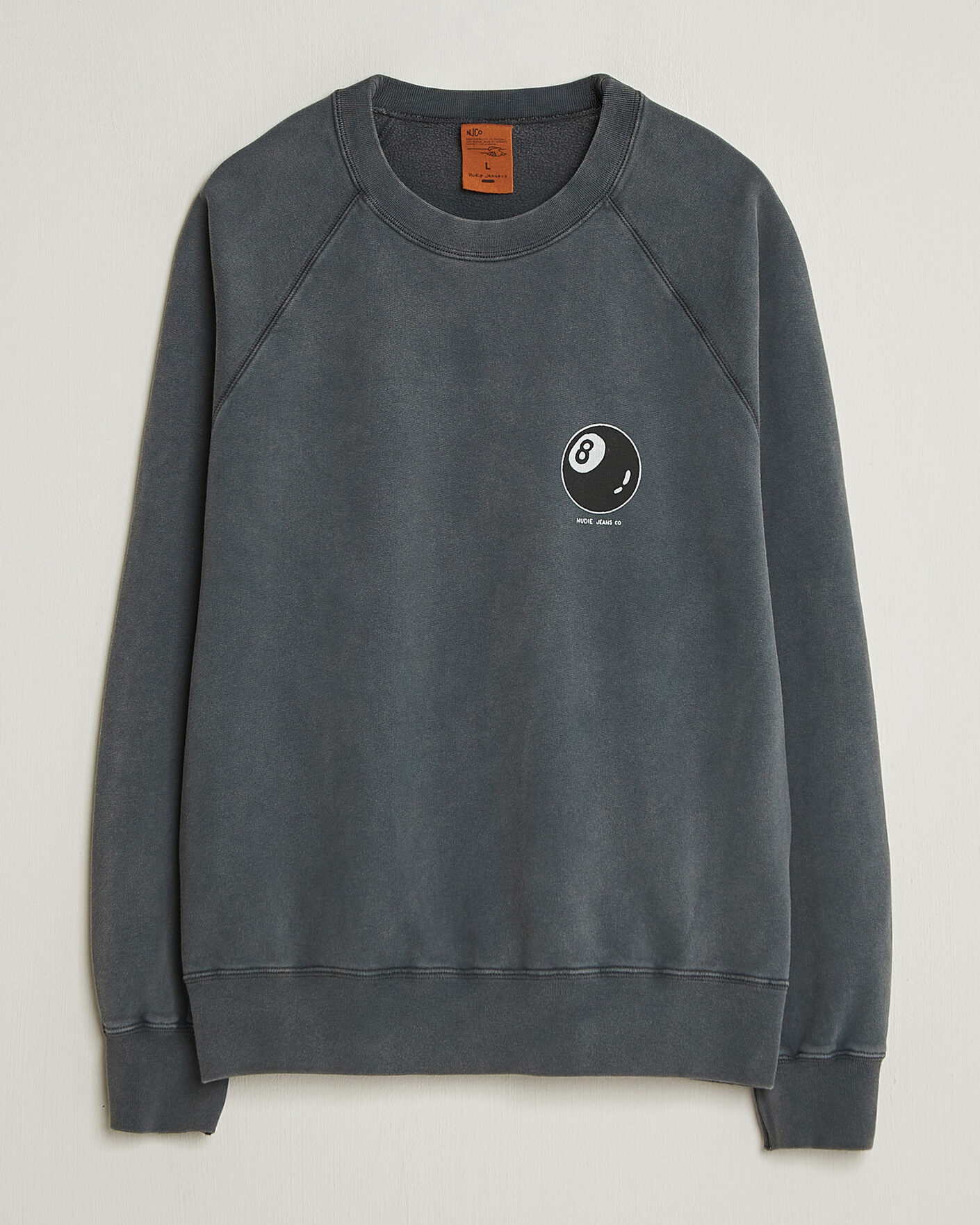 Herr | Tröjor | Nudie Jeans | Palle Printed Crew Neck Sweatshirt Antracite