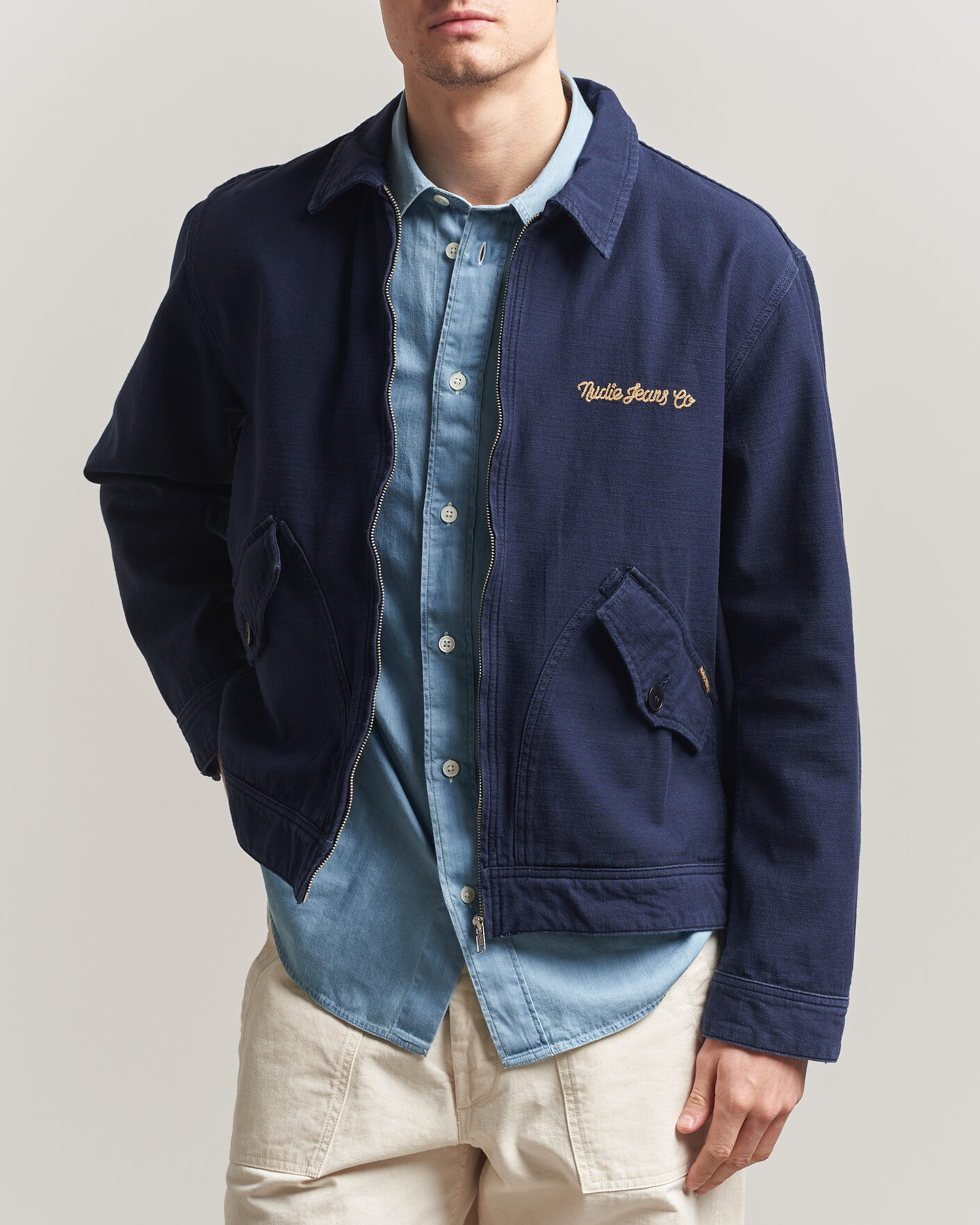 Herr | Jackor | Nudie Jeans | Blake Embroided Jacket Navy
