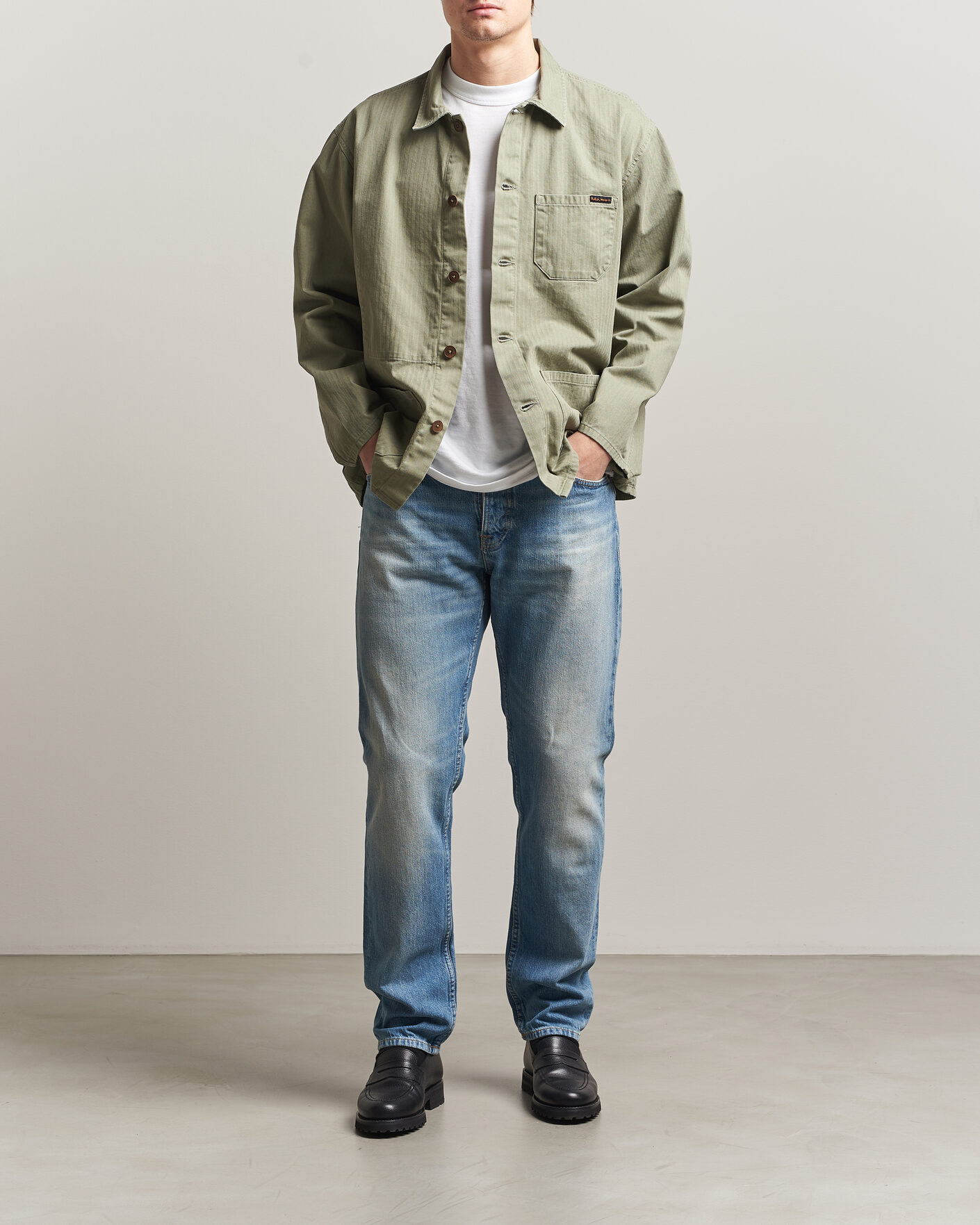 Herr | Skjortor | Nudie Jeans | Buddy Chore Jacket Pale Green