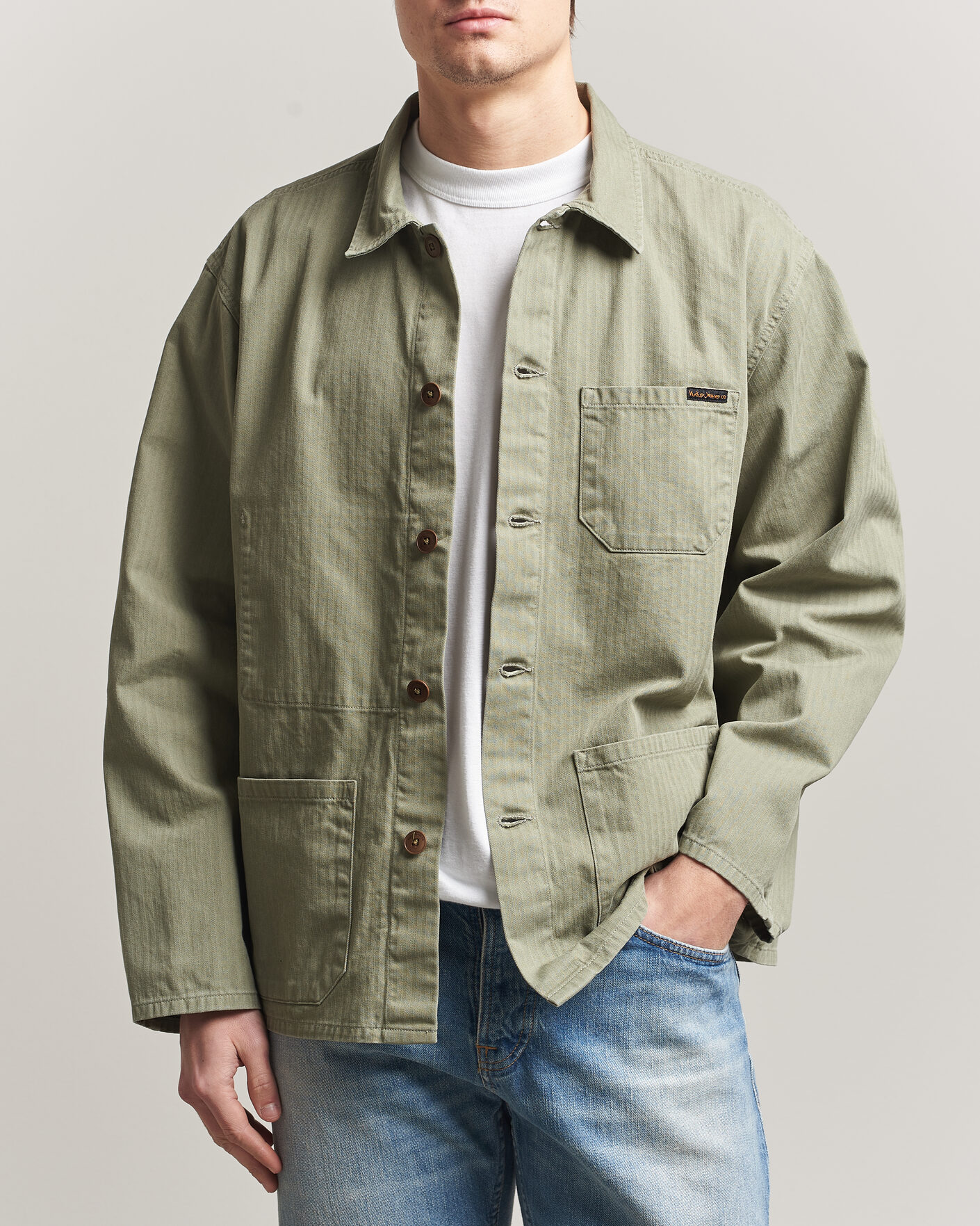 Herr | Skjortor | Nudie Jeans | Buddy Chore Jacket Pale Green