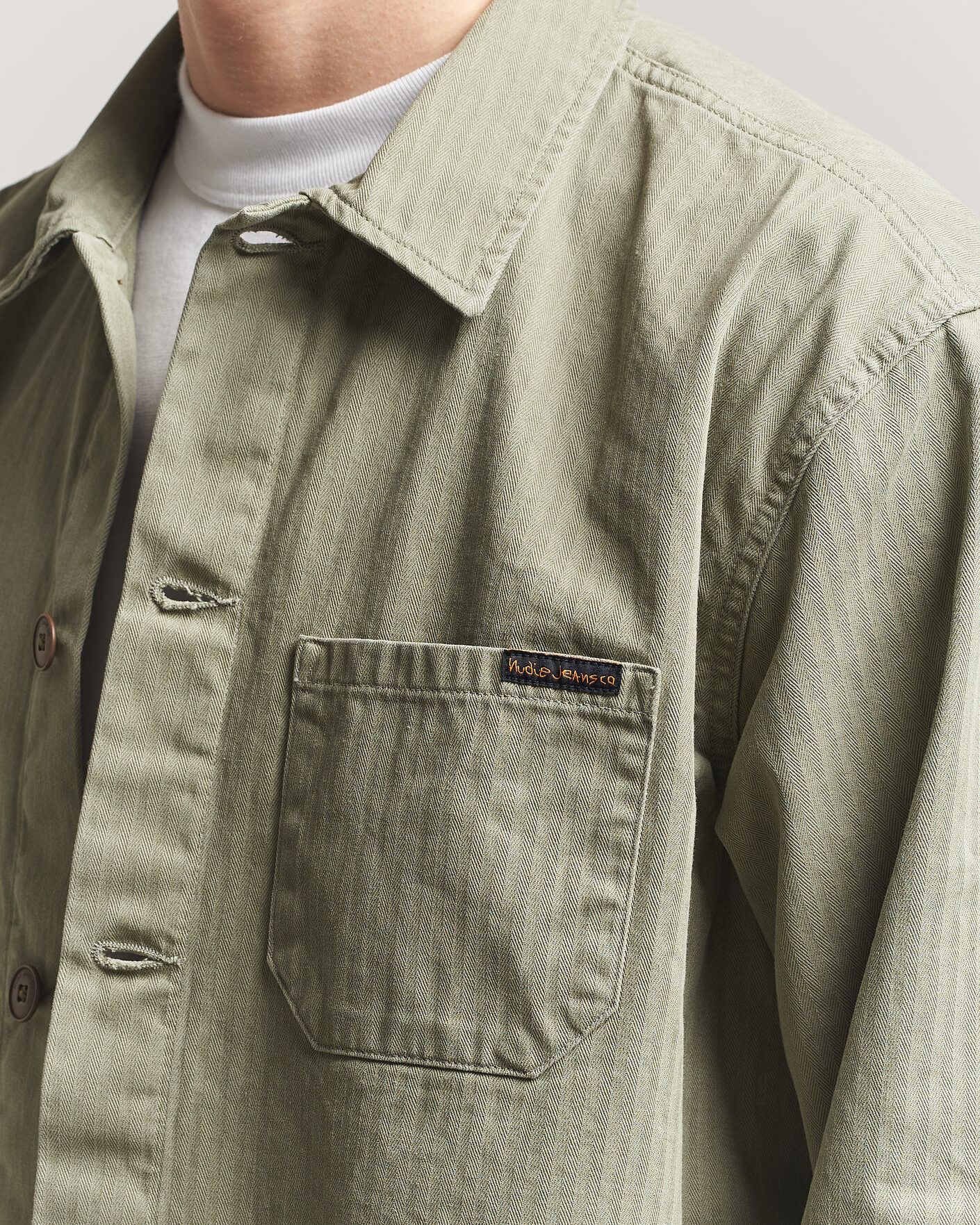 Herr | Skjortor | Nudie Jeans | Buddy Chore Jacket Pale Green