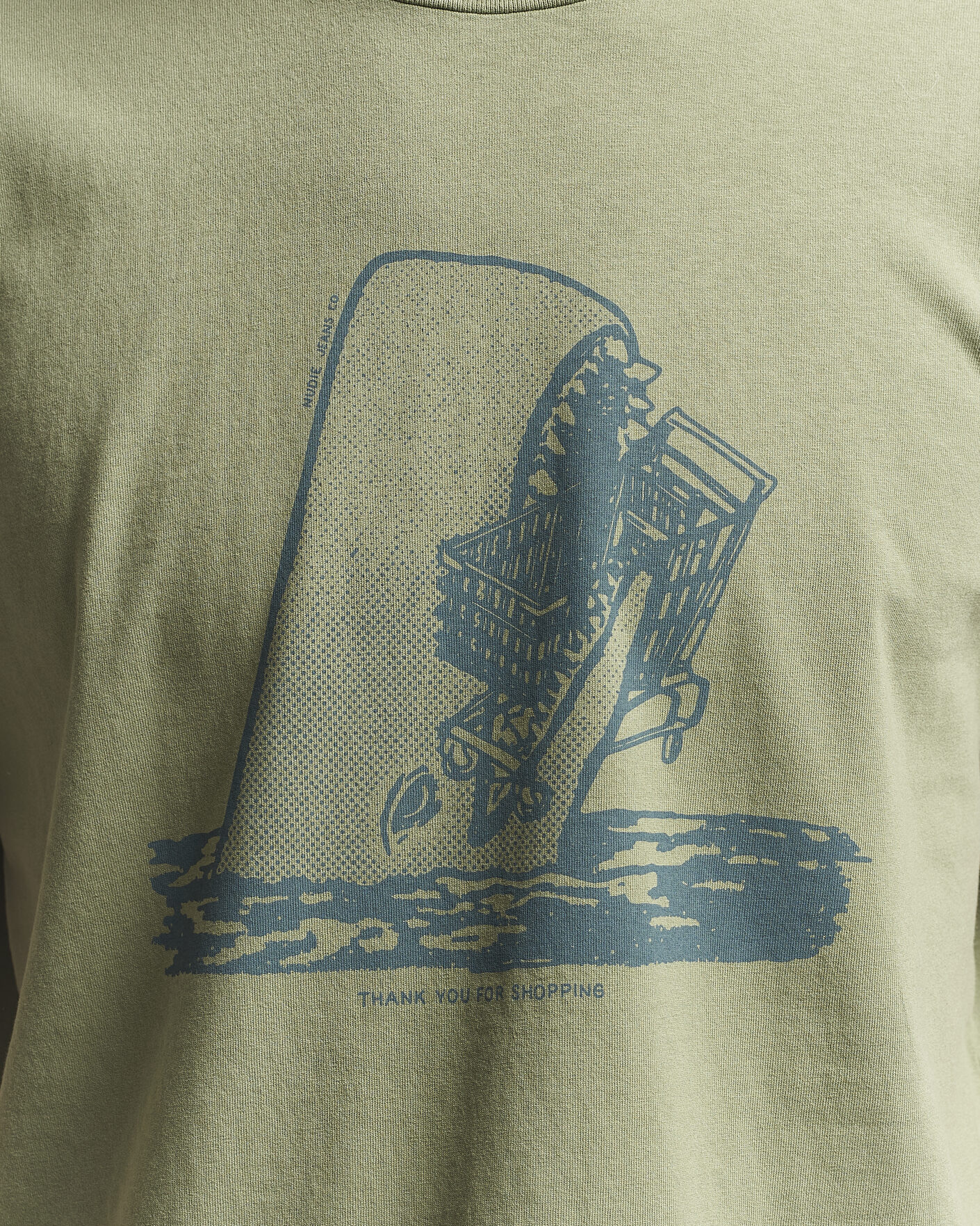 Herr | T-Shirts | Nudie Jeans | Roy Printed T-Shirt Green