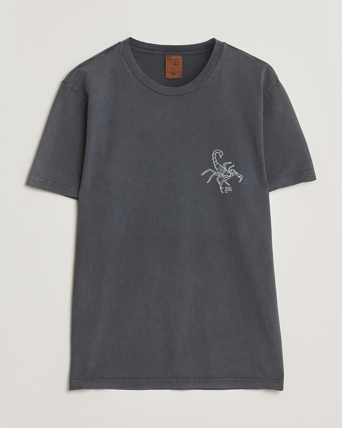 Herr | T-Shirts | Nudie Jeans | Roy Printed T-Shirt Antracite