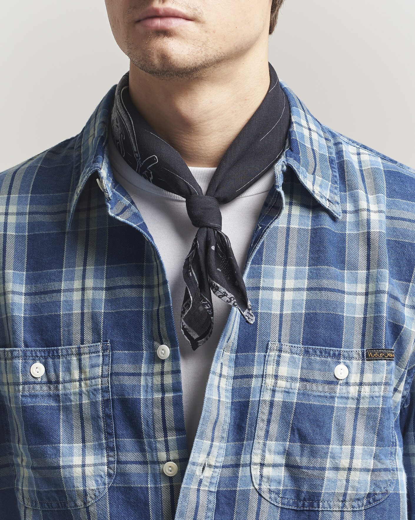 Herr | Scarves | Nudie Jeans | Ingrid Printed Bandana Black