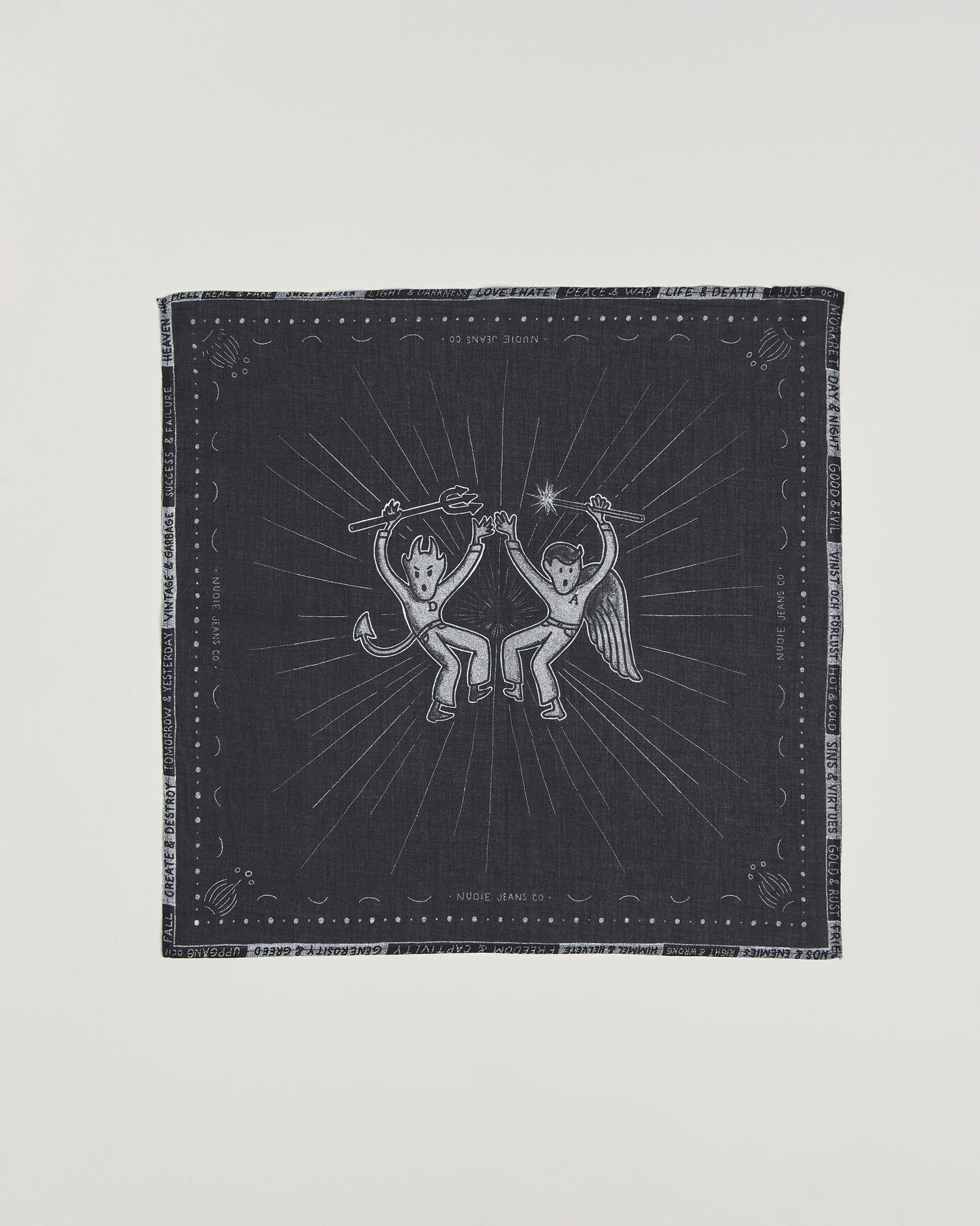 Herr | Scarves | Nudie Jeans | Ingrid Printed Bandana Black