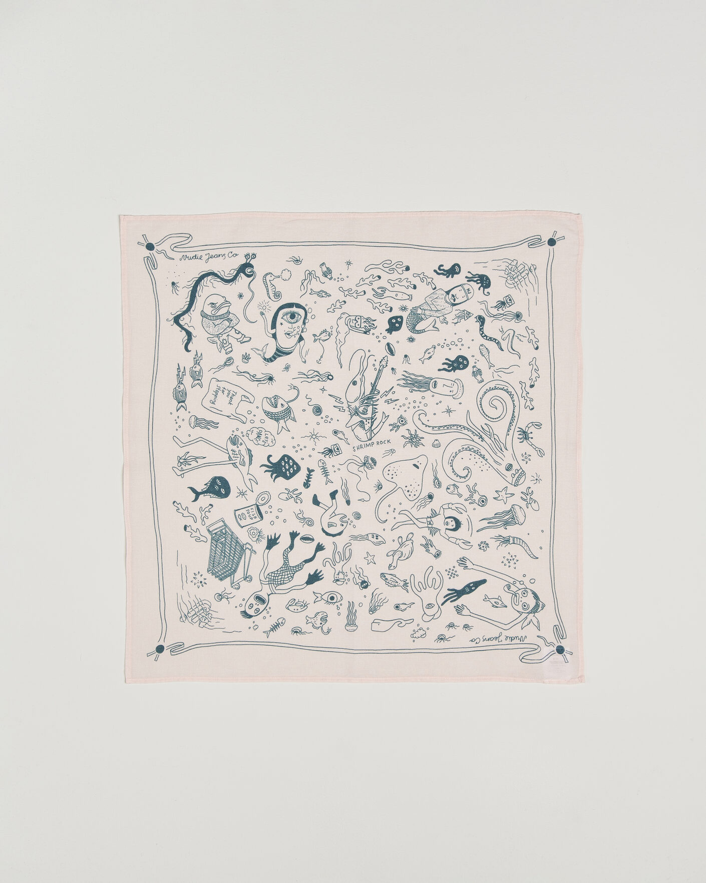 Herr | Nudie Jeans Ingrid Printed Bandana Pink | Nudie Jeans | Ingrid Printed Bandana Pink