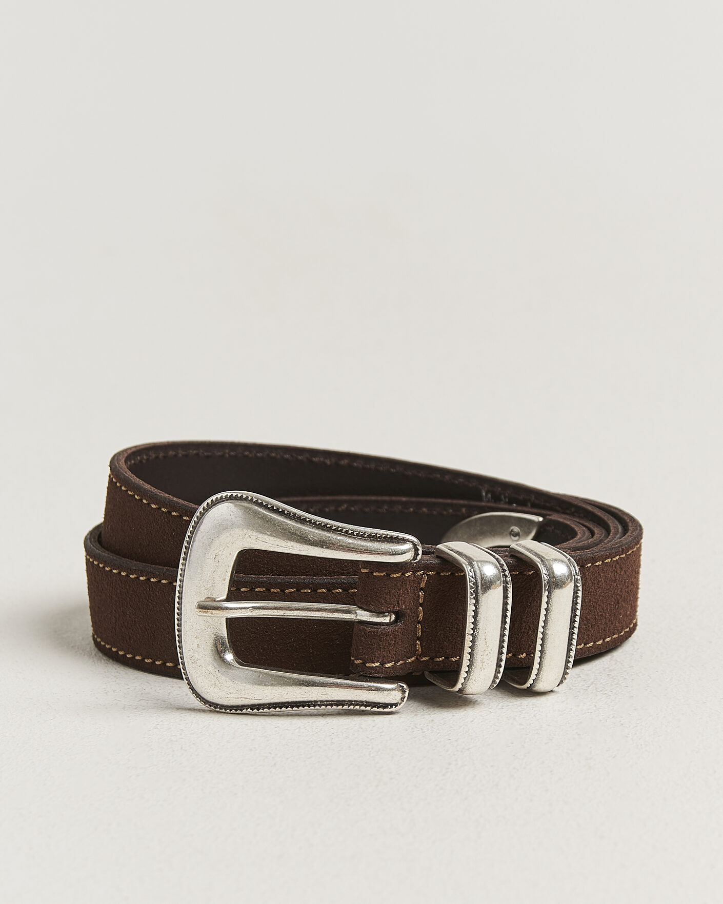 Herr | Bälten | Nudie Jeans | Western Suede Belt Dark Brown