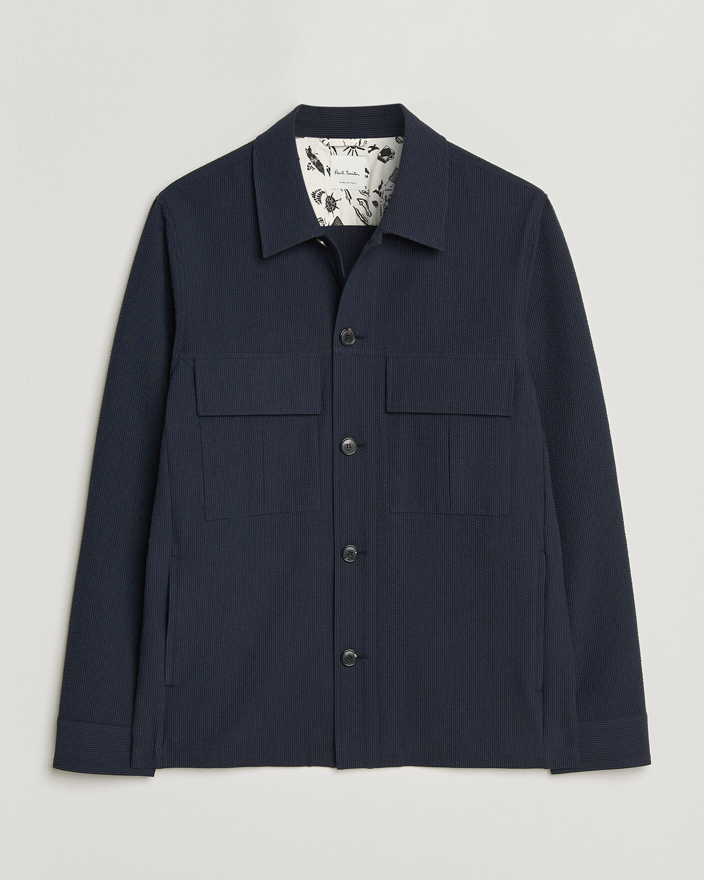 Herr | Skjortor | Paul Smith | Cotton Overshirt Navy
