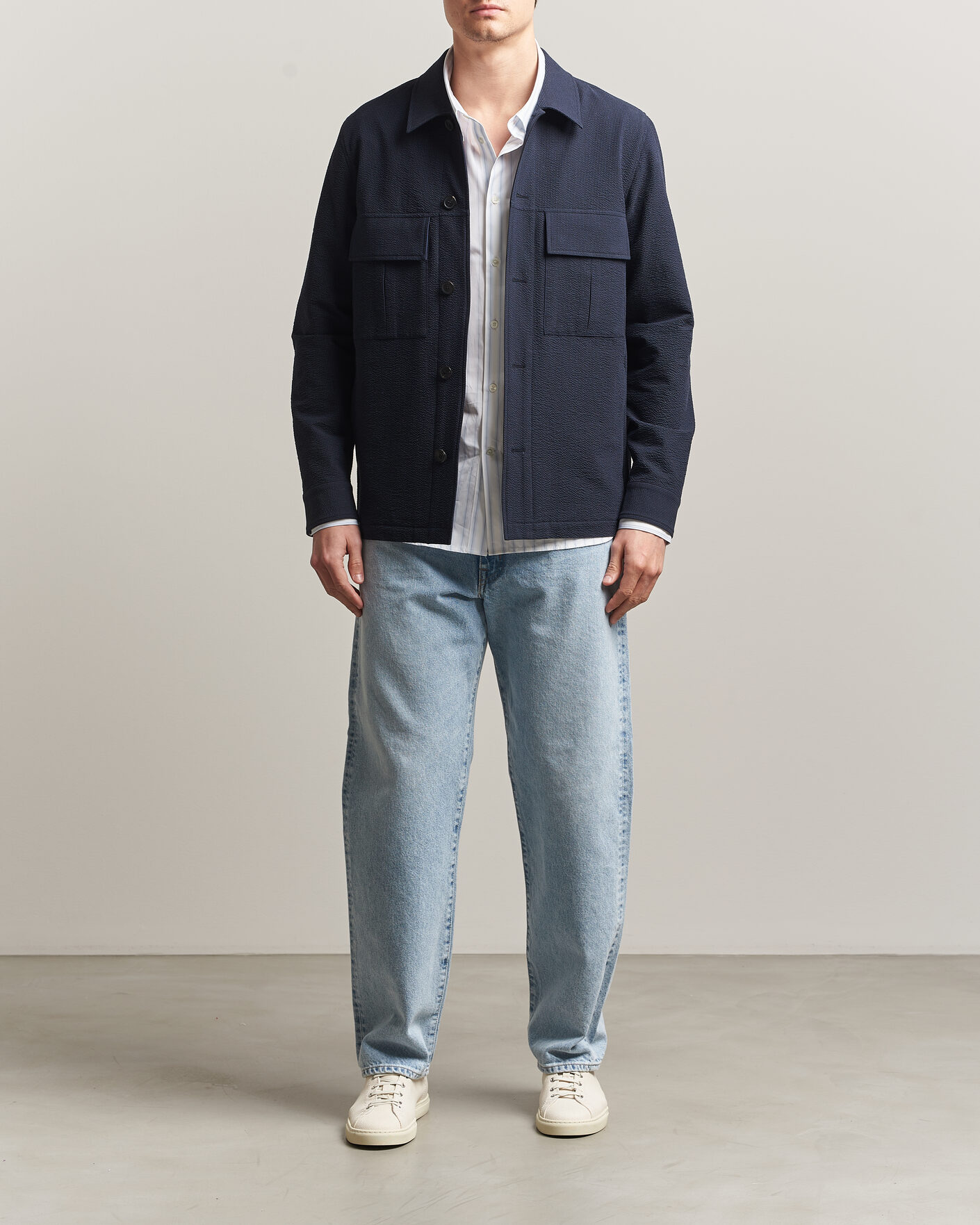 Herr | Skjortor | Paul Smith | Cotton Overshirt Navy
