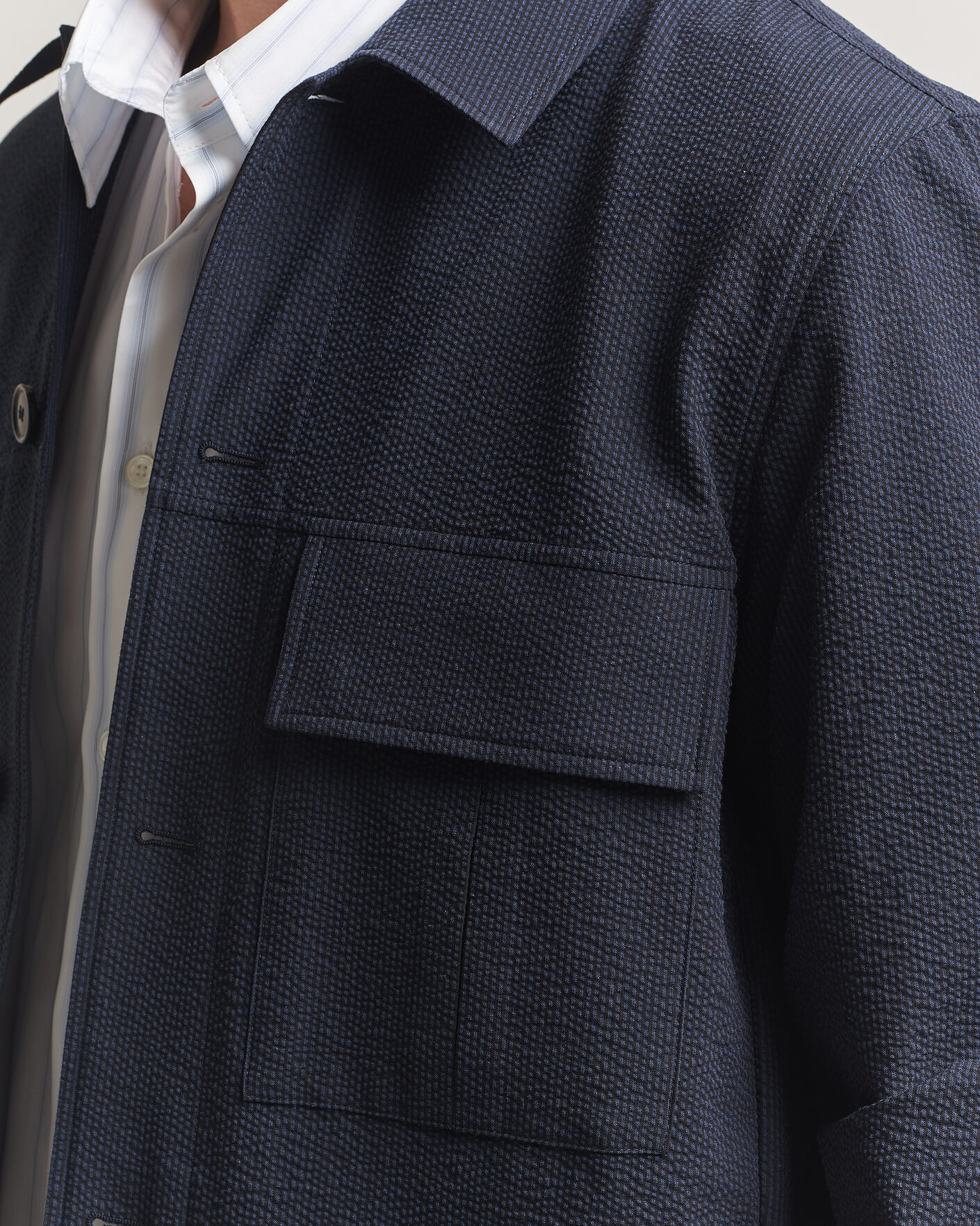 Herr | Skjortor | Paul Smith | Cotton Overshirt Navy