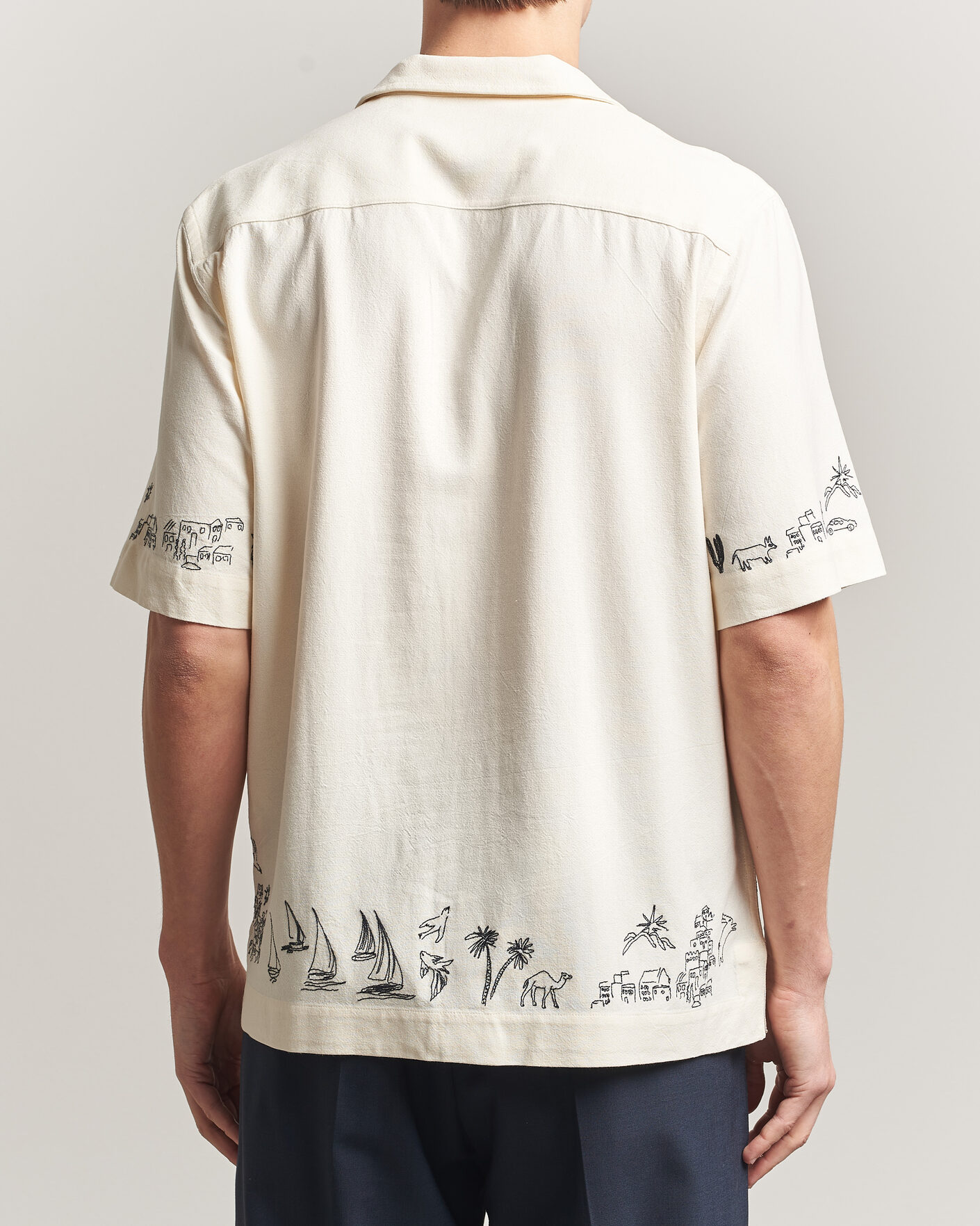 Herr | Skjortor | Paul Smith | Embroidered Short Sleeve Shirt White
