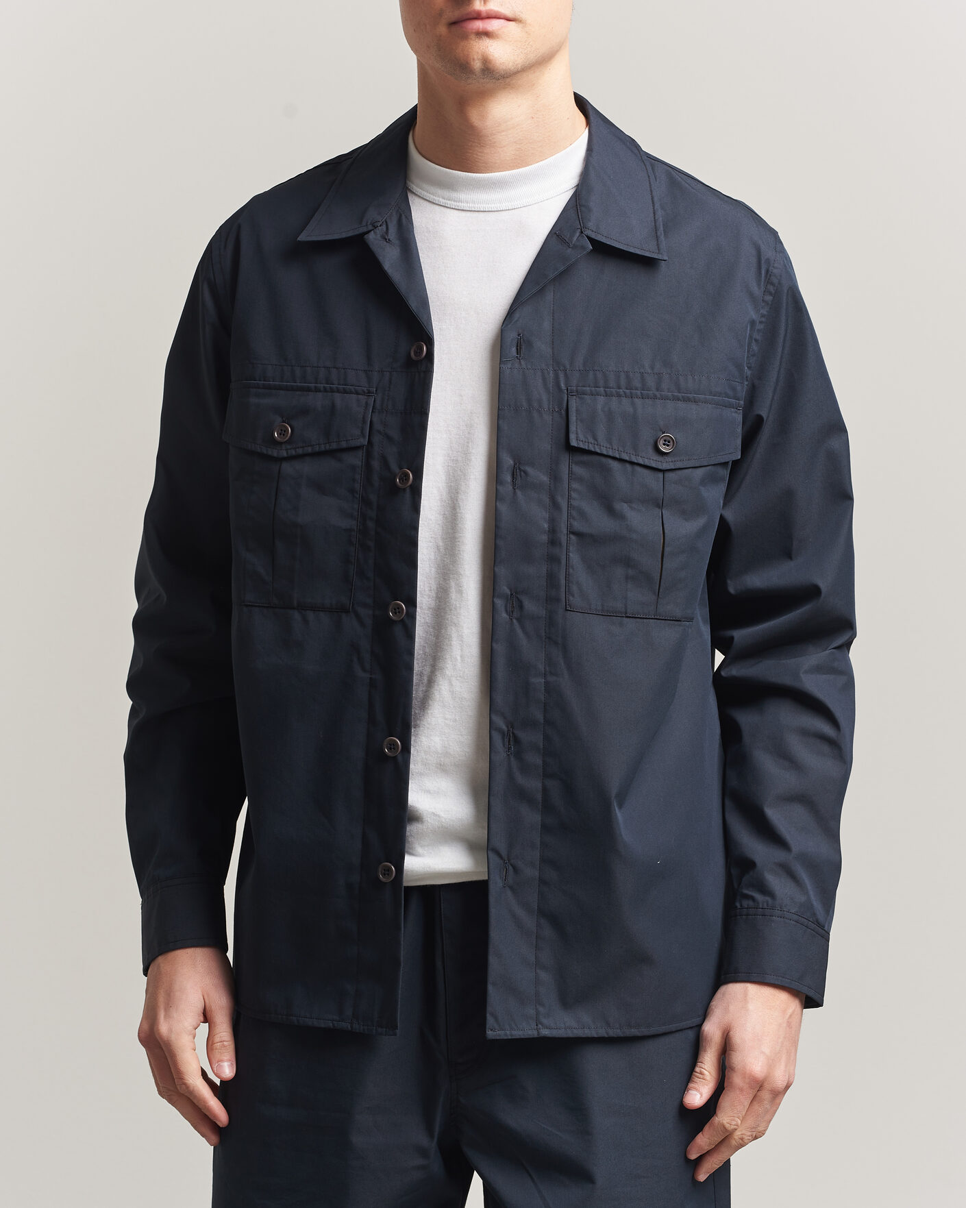Herr | Skjortor | PS Paul Smith | Casual Cotton Overshirt Navy