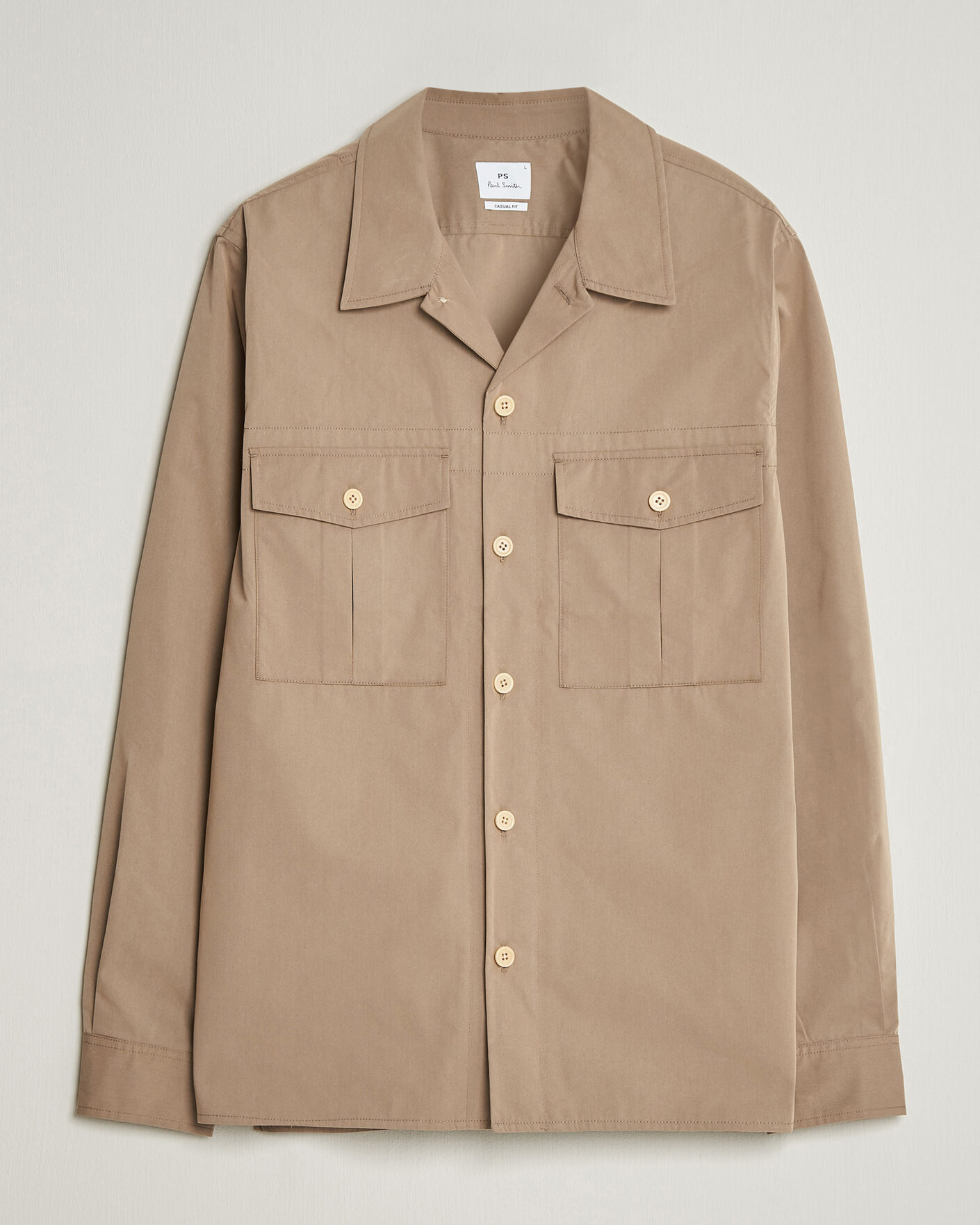 Herr | Skjortor | PS Paul Smith | Casual Cotton Overshirt Beige