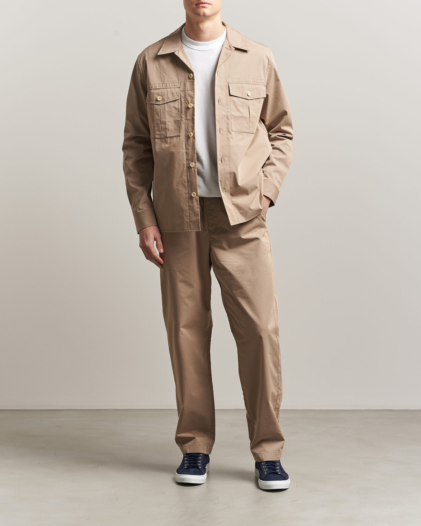 Herr | Skjortor | PS Paul Smith | Casual Cotton Overshirt Beige