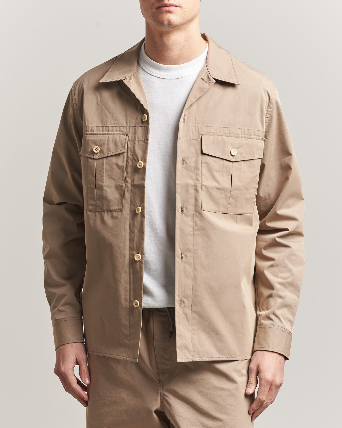 Herr | Skjortor | PS Paul Smith | Casual Cotton Overshirt Beige