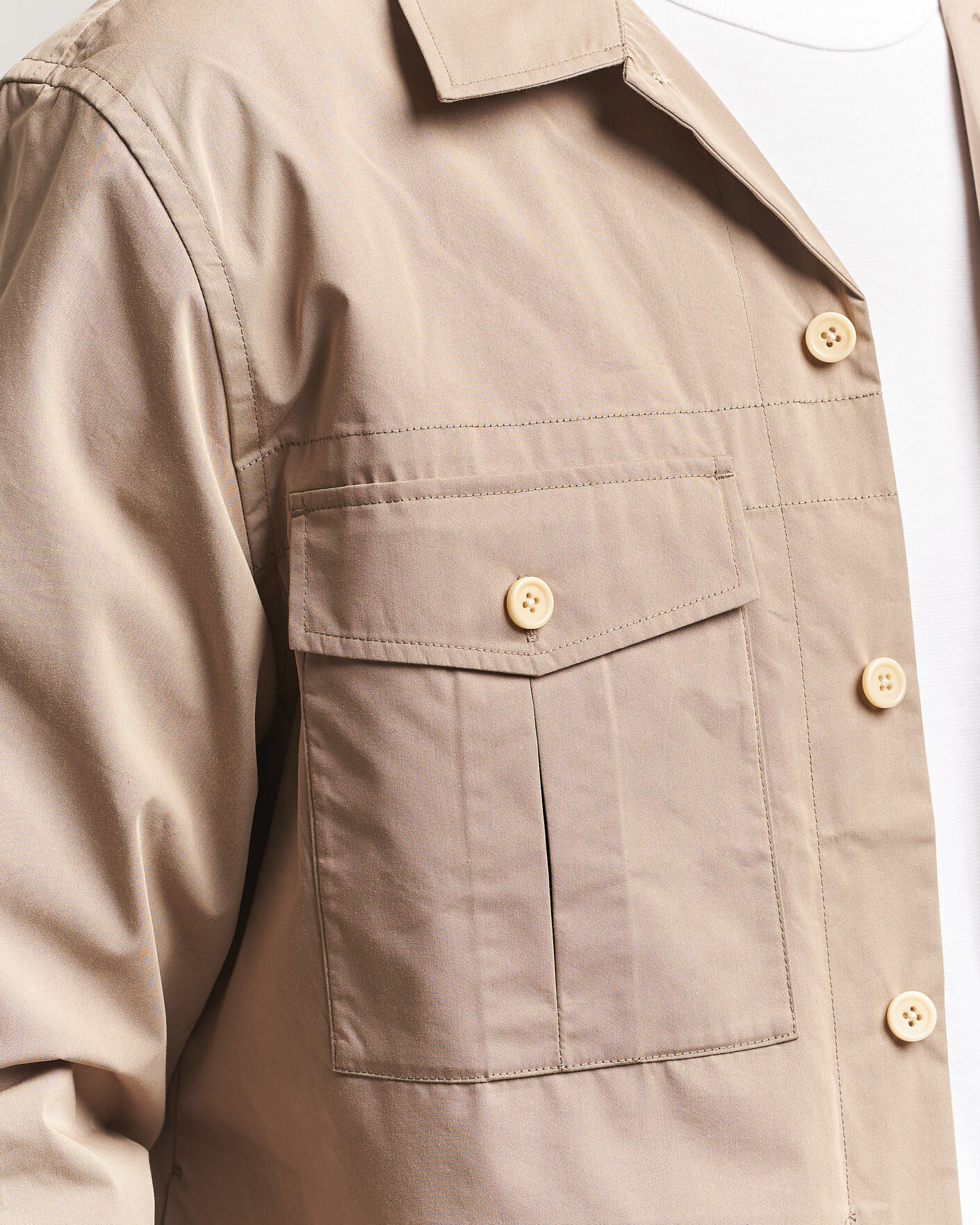 Herr | Skjortor | PS Paul Smith | Casual Cotton Overshirt Beige