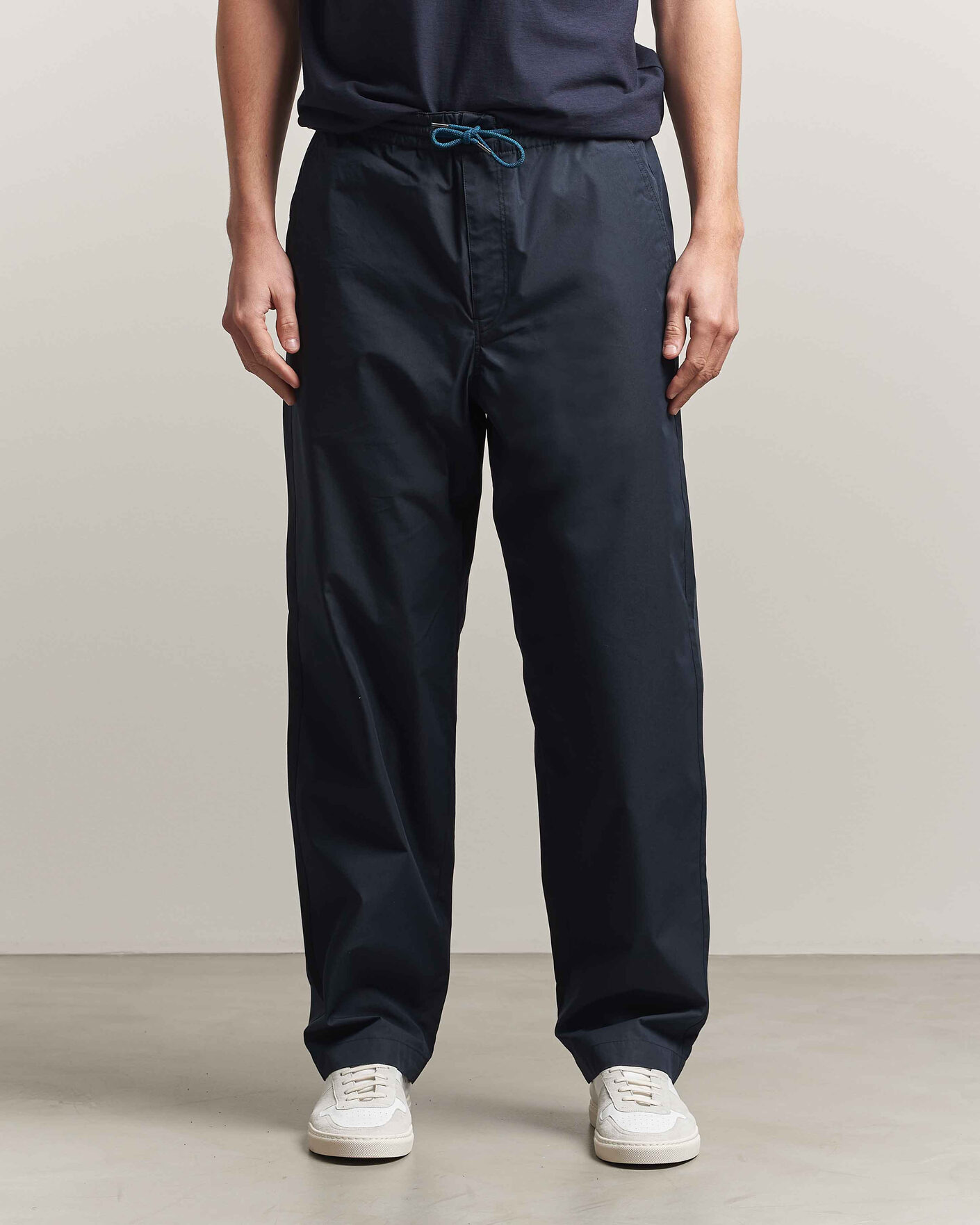 Herr | Byxor | PS Paul Smith | Casual Cotton Drawstring Trousers Navy