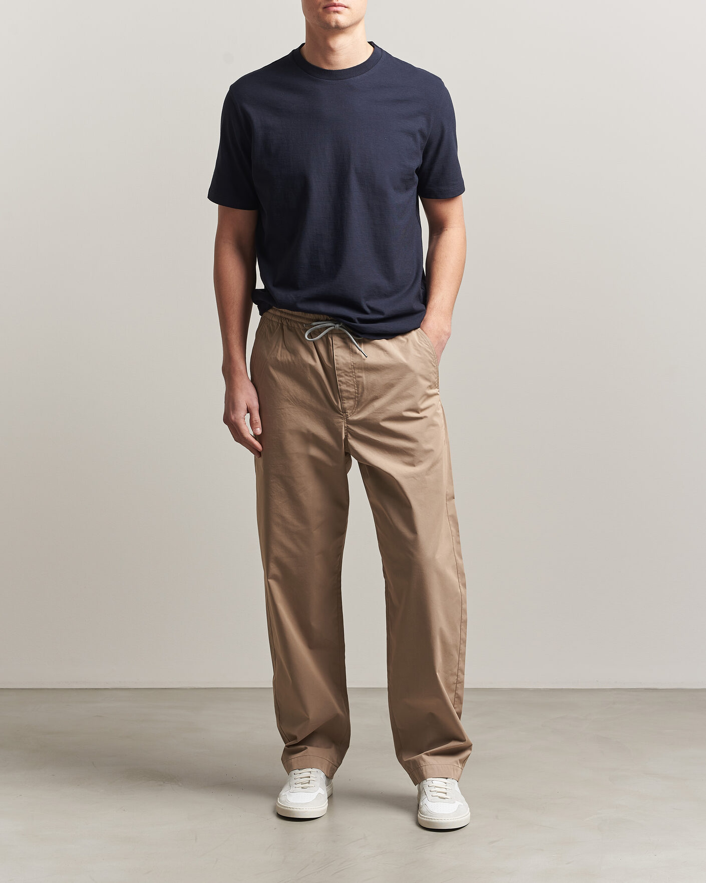 Herr | Byxor | PS Paul Smith | Casual Cotton Drawstring Trousers Beige