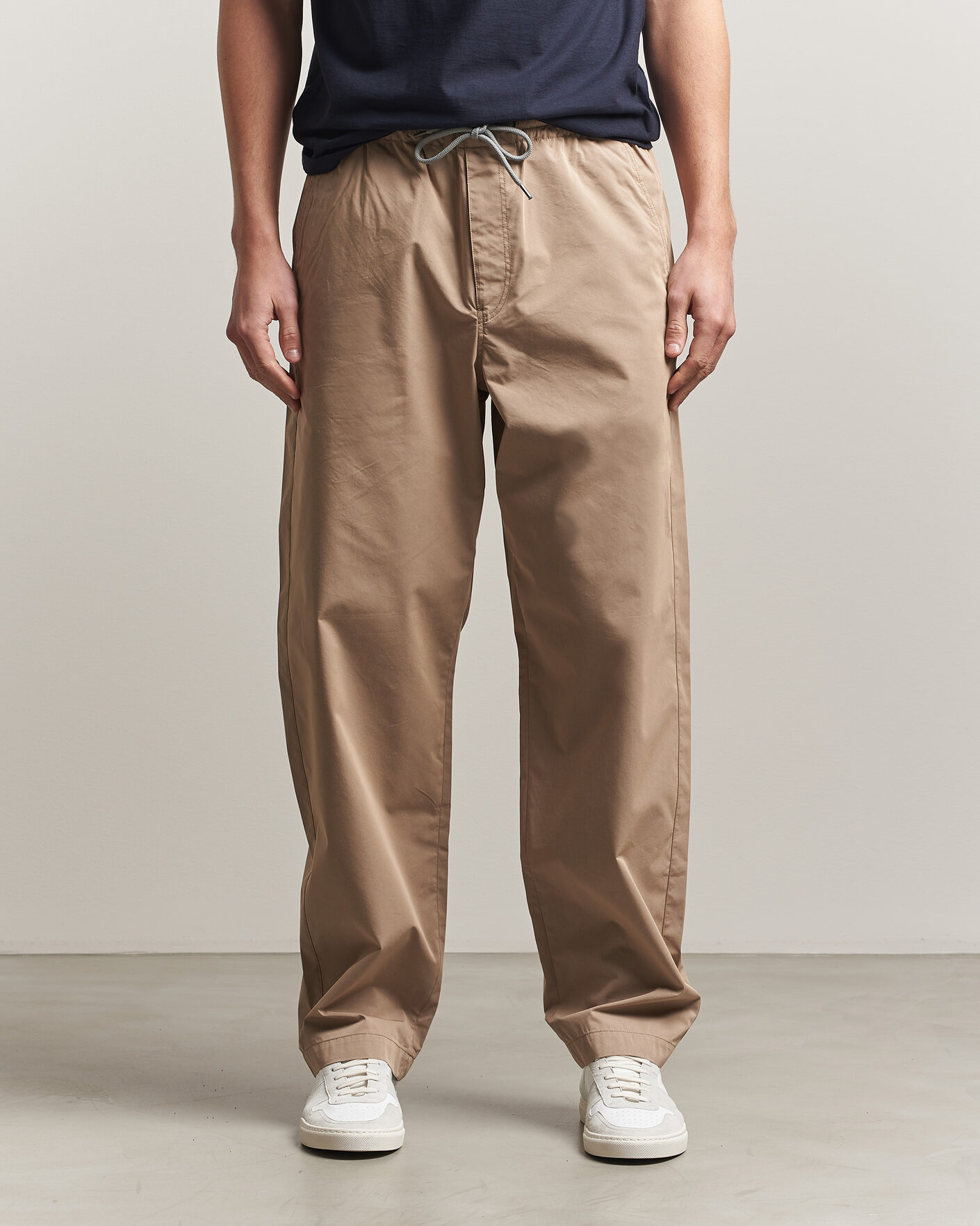 Herr | Byxor | PS Paul Smith | Casual Cotton Drawstring Trousers Beige