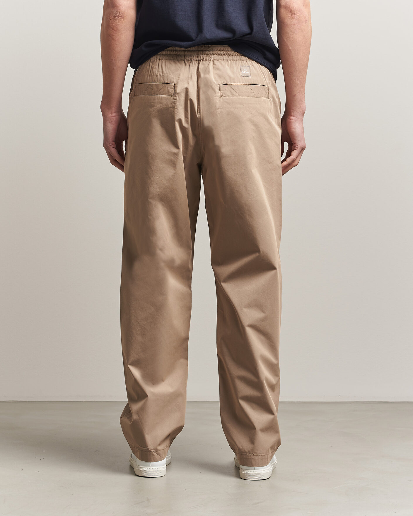 Herr | Byxor | PS Paul Smith | Casual Cotton Drawstring Trousers Beige