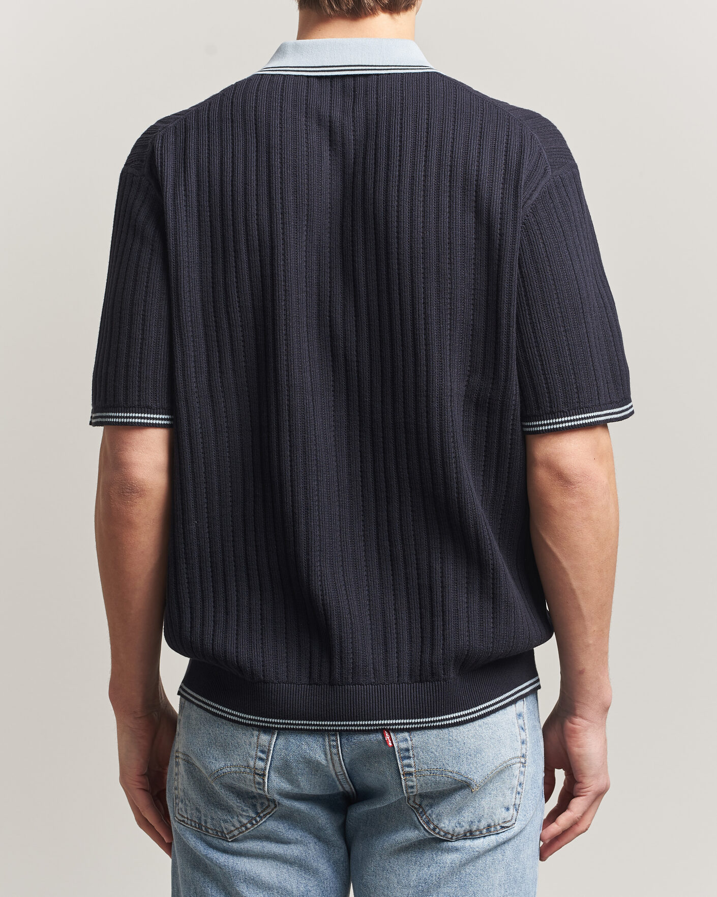 Herr | Pikéer | PS Paul Smith | Cotton Knitted Polo Navy