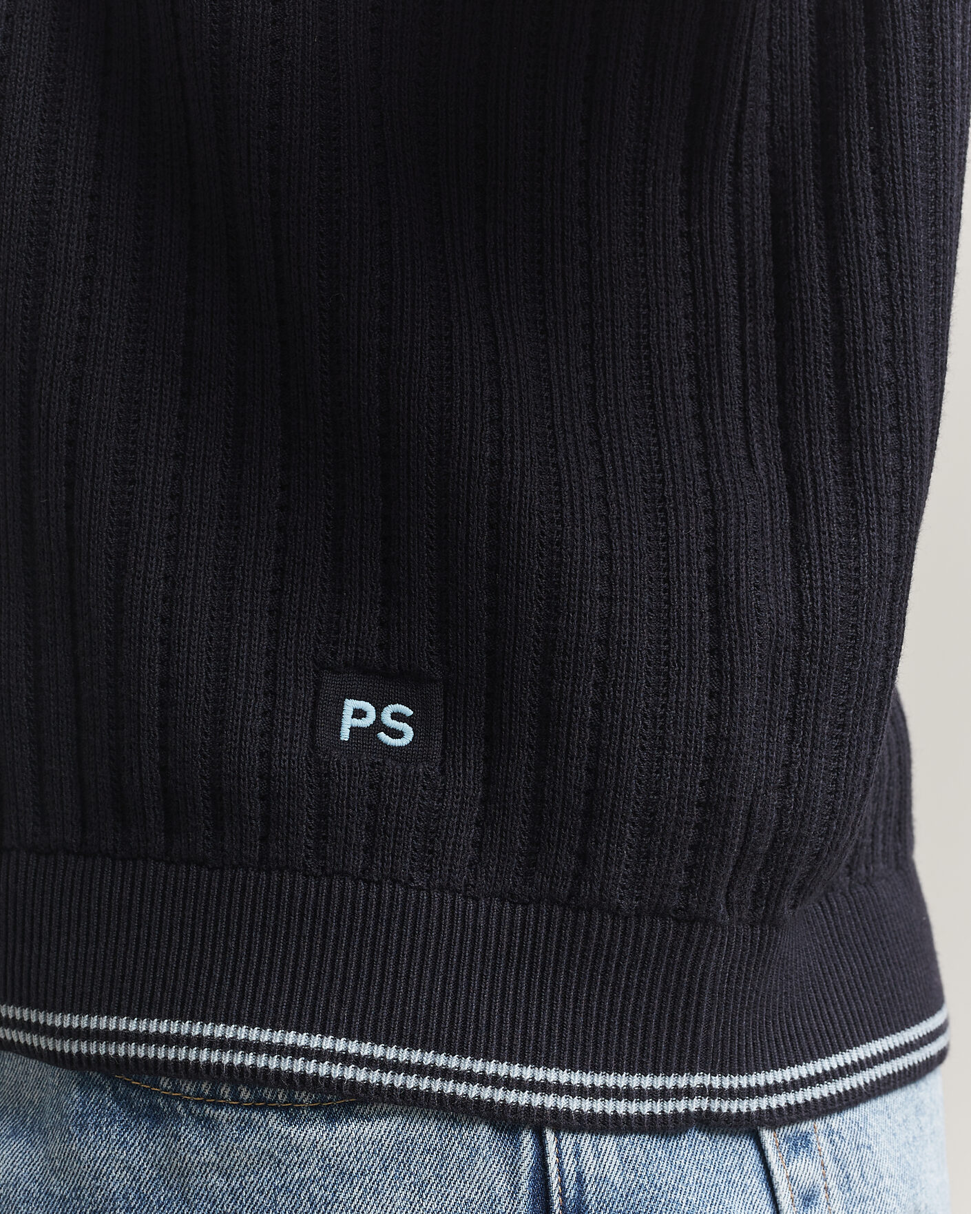 Herr | Pikéer | PS Paul Smith | Cotton Knitted Polo Navy