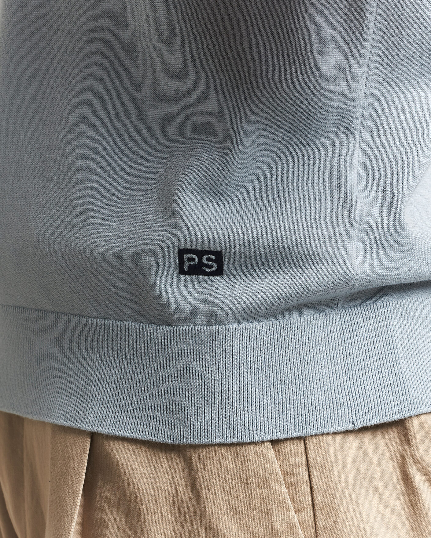 Herr | T-Shirts | PS Paul Smith | Cotton Knitted T-Shirt Light Blue