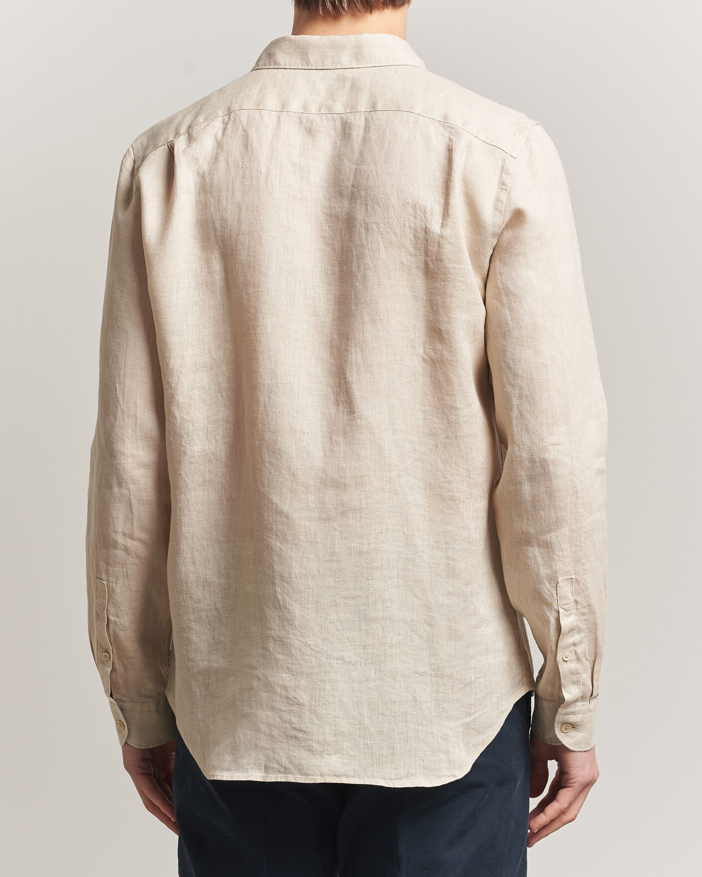 Herr | Skjortor | PS Paul Smith | Tailored Fit Linen Shirt Beige