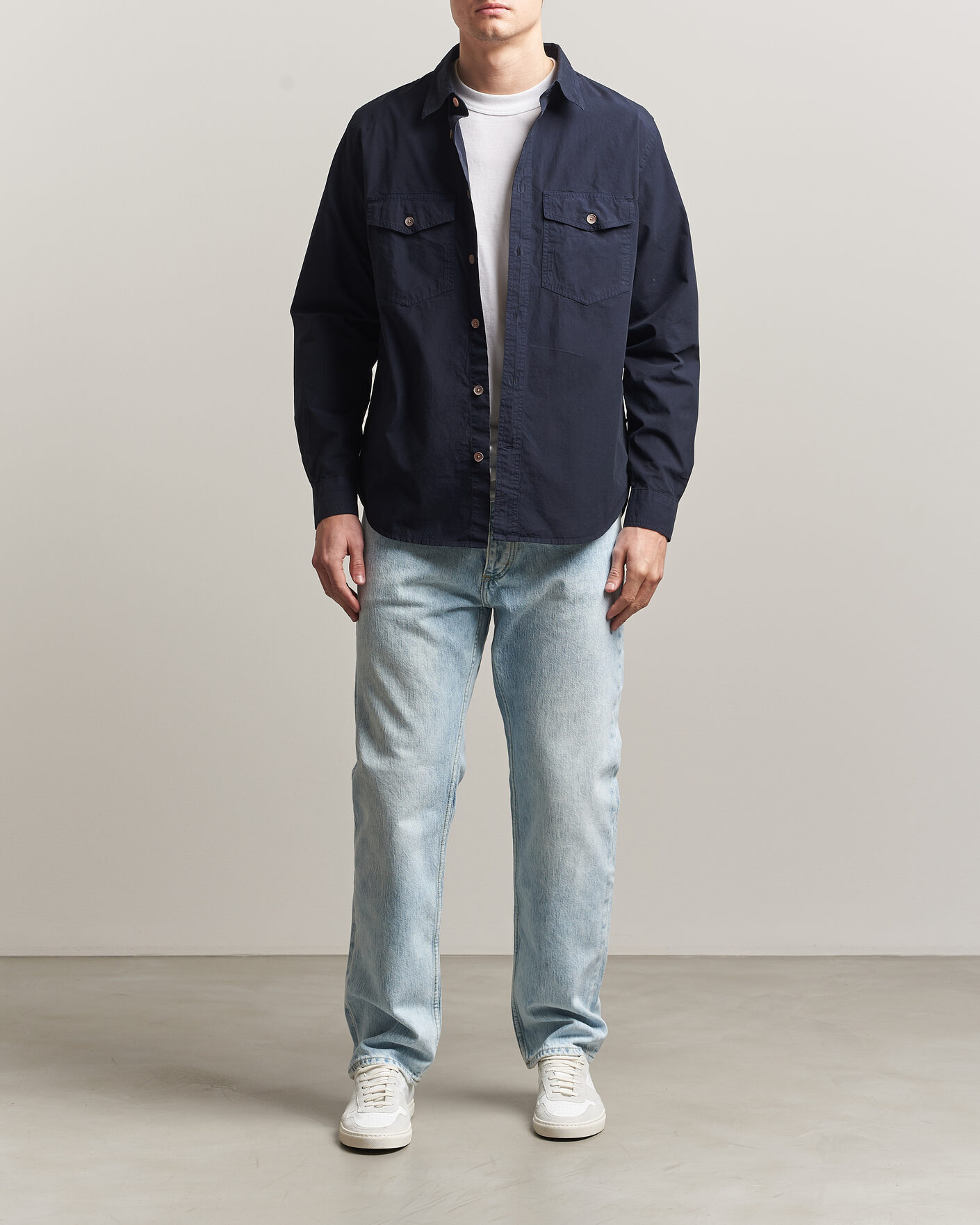 Herr | Skjortor | PS Paul Smith | Cotton Pocket Overshirt Navy