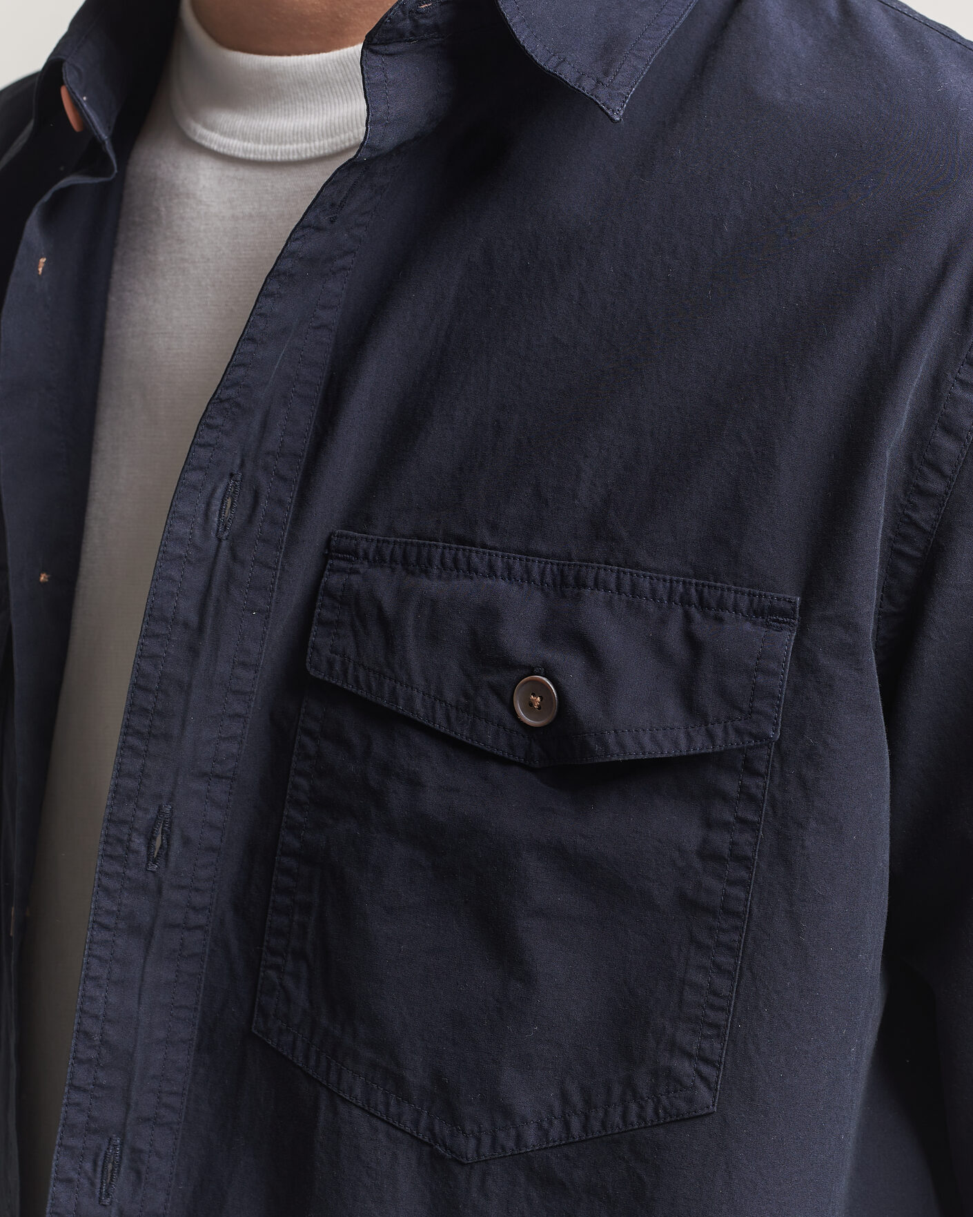 Herr | Skjortor | PS Paul Smith | Cotton Pocket Overshirt Navy