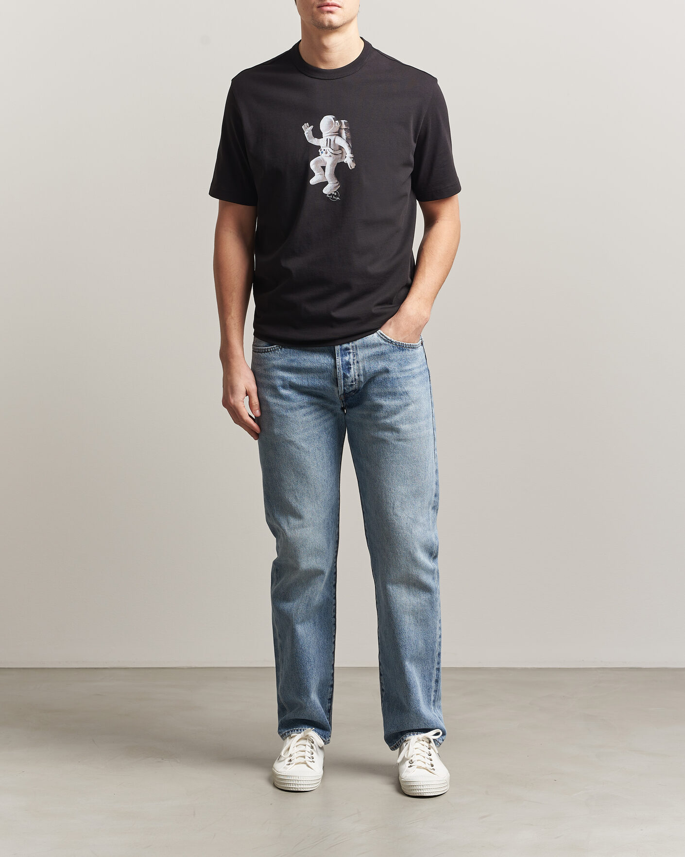 Herr | T-Shirts | PS Paul Smith | Astronaut Printed T-Shirt Black
