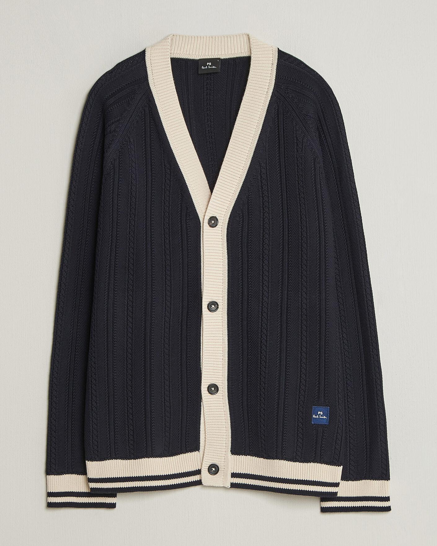 Herr | Tröjor | PS Paul Smith | Cotton Knitted Cardigan Navy