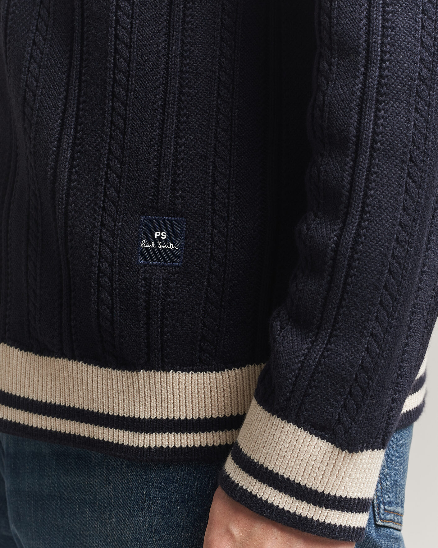 Herr | Tröjor | PS Paul Smith | Cotton Knitted Cardigan Navy